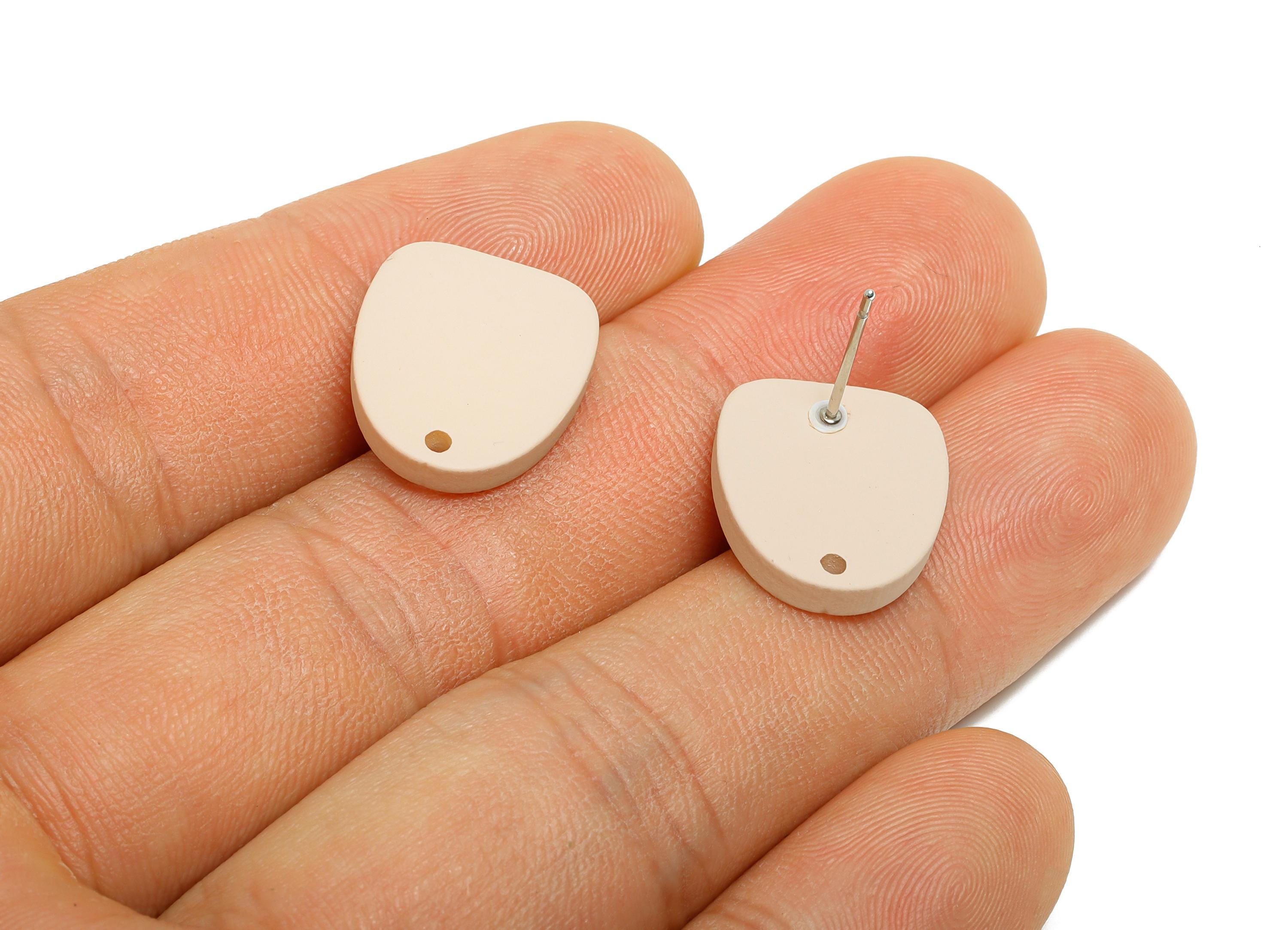 Acrylic Earrings Connector - Modern Matte Geometric Earring Base - Craft Making Earring - Color Code: A1062 - 16x14x2mm - AC3652-A1062 - DOMEDBAZAAR