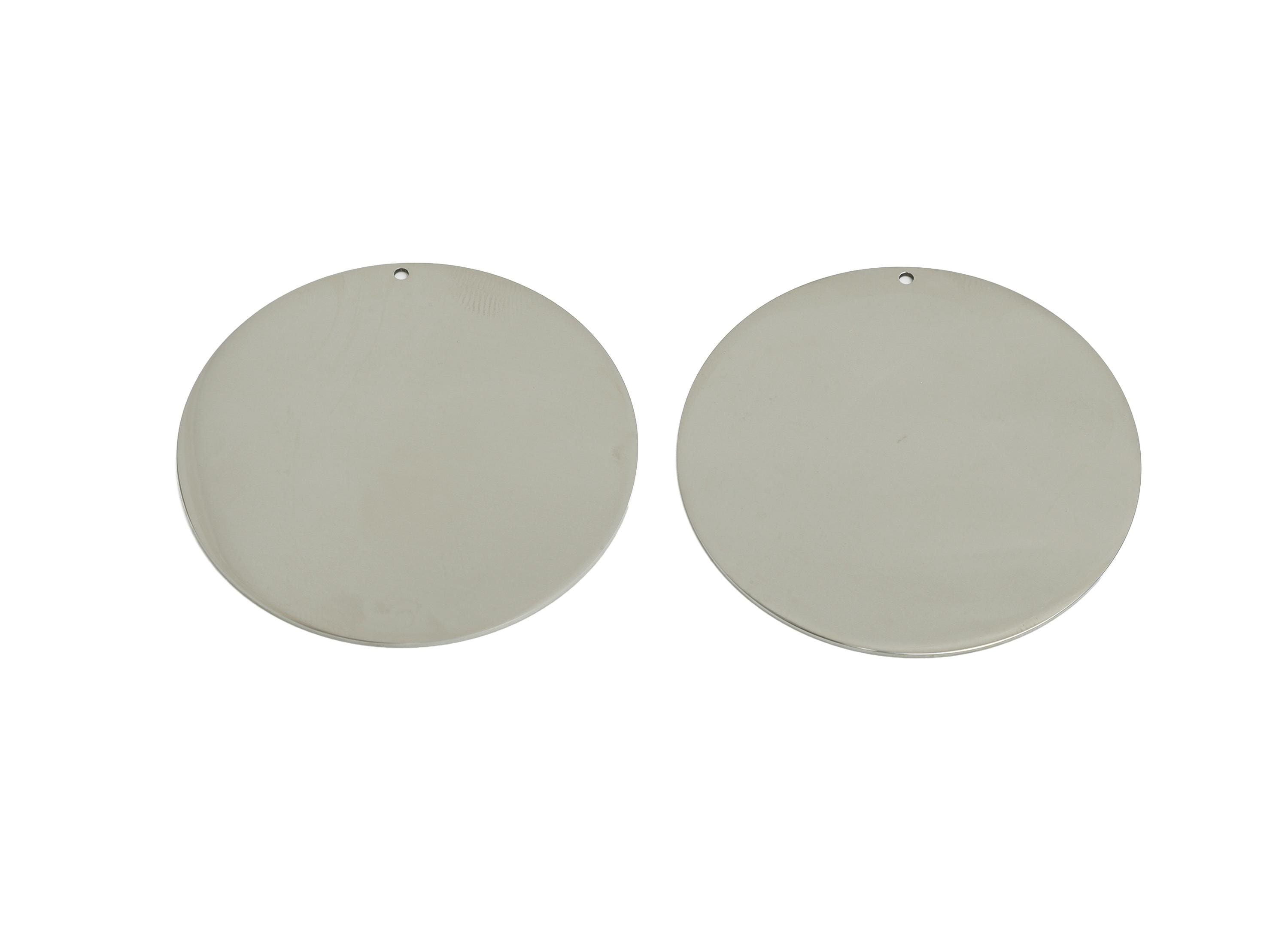 Stainless Steel Blank Pendant - Large Circle Pendant - Minimalist Metal DIY Jewelry Supply - Flat Round Jewelry - 51x51x0.9mm - SS2771 - DOMEDBAZAAR