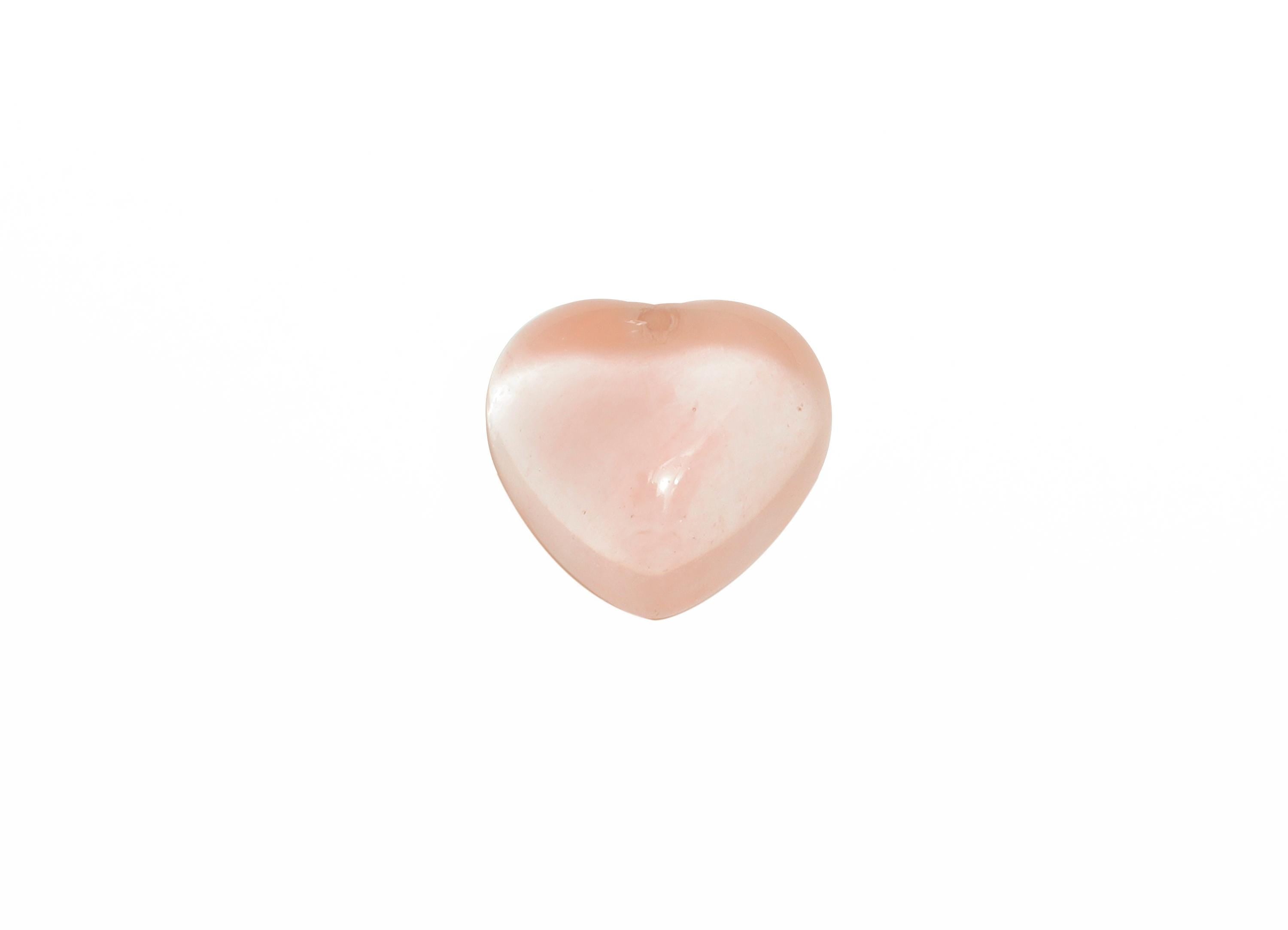 10*10mm Heart Rose Quartz Cabochon - Heart Stone for Crafts Ring Making - DIY Bezel Setting Stone Jewelry Finding - Handmade Supply - NS3125 - DOMEDBAZAAR