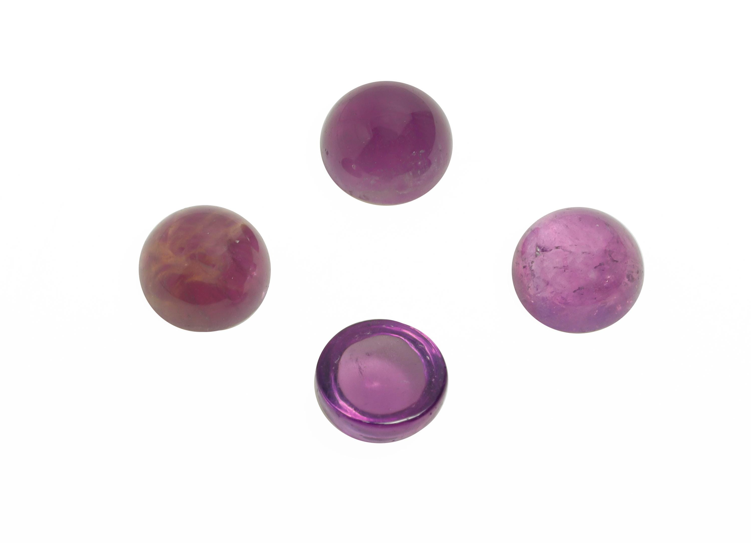6*6mm Round Amethyst Cabochon - Circle Stone for Crafts Ring Making - DIY Bezel Setting Stone Jewelry Finding - Handmade Cabochon - NS3133 - DOMEDBAZAAR