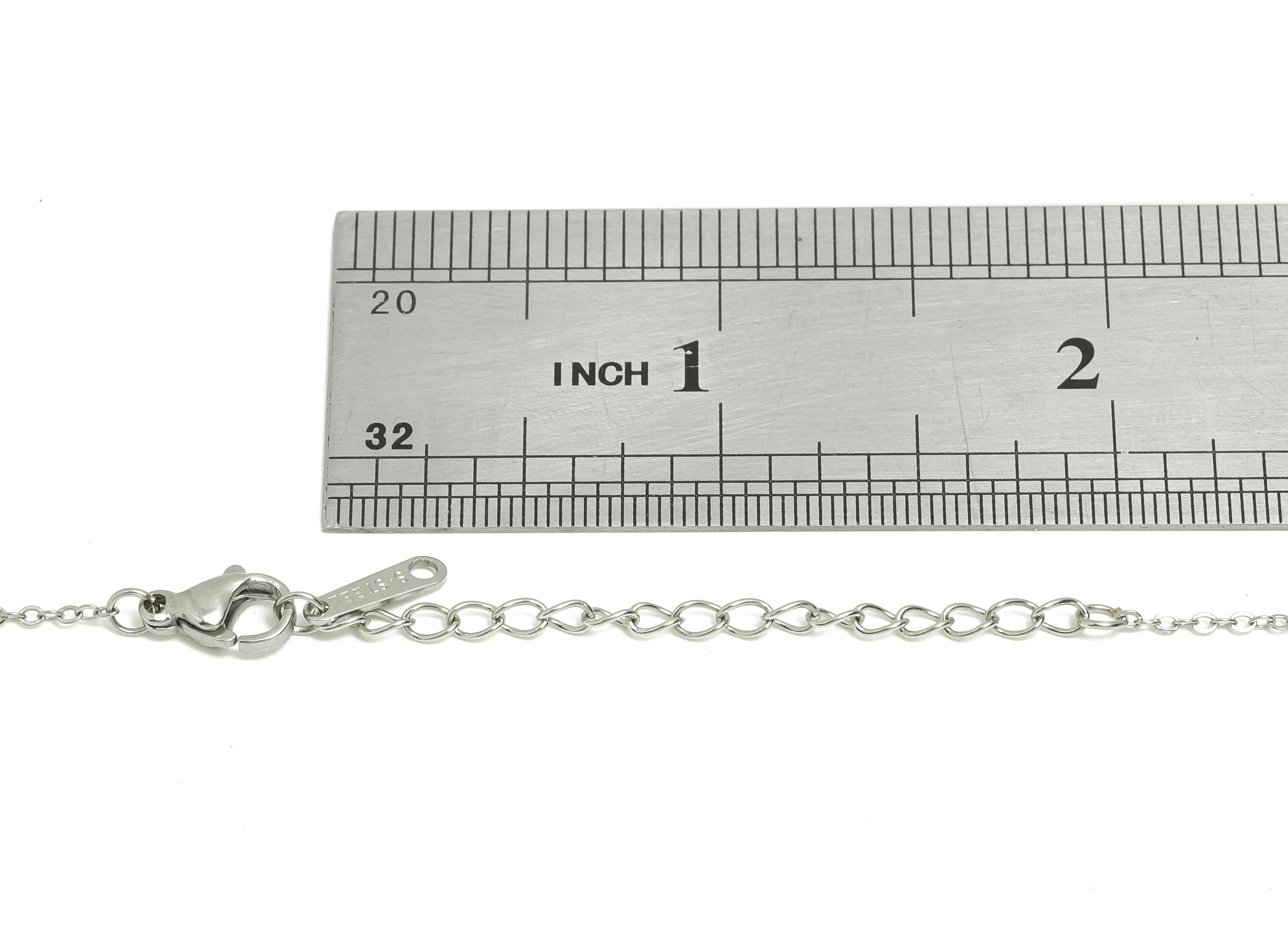 45+5cm Stainless Steel Flat Cable Necklace - 1.3mm Steel Unisex Snake Chain for Men & Women - Dainty Chain Finding - 0.7x0.7mm - SS1557