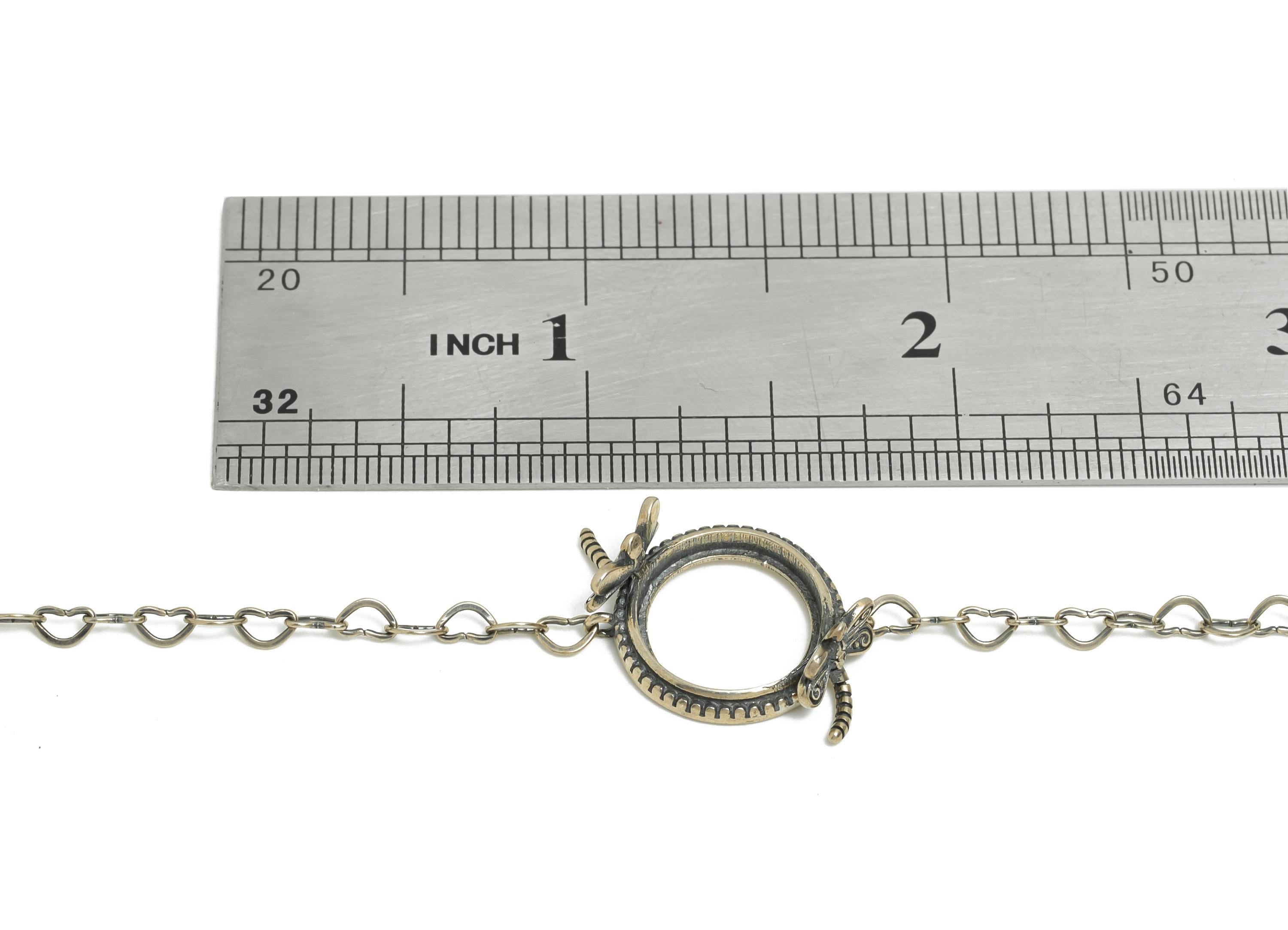 12mm Dragonfly Cabochon Bracelet Base - Handmade 925 Sterling Silver Bracelet Setting - Gemstone Bracelet Base - Rhodium Plating - SI1081 - DOMEDBAZAAR