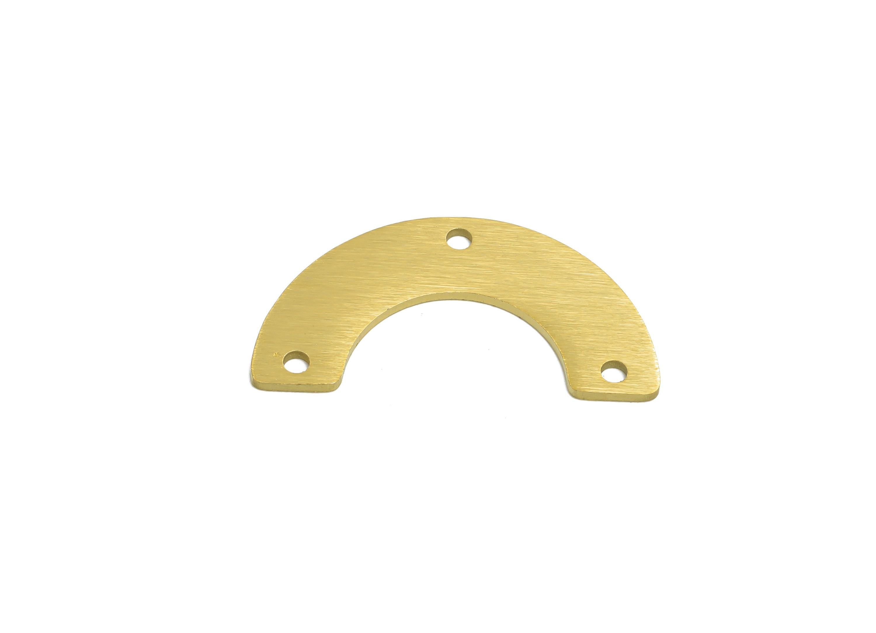 Steel Arch Connector Pendant - Minimalist Gold Curved Bar Pendant - Rainbow Geometric Charm - Real Vacuum Plated - 25x12.8x0.9mm - SS2760 - DOMEDBAZAAR