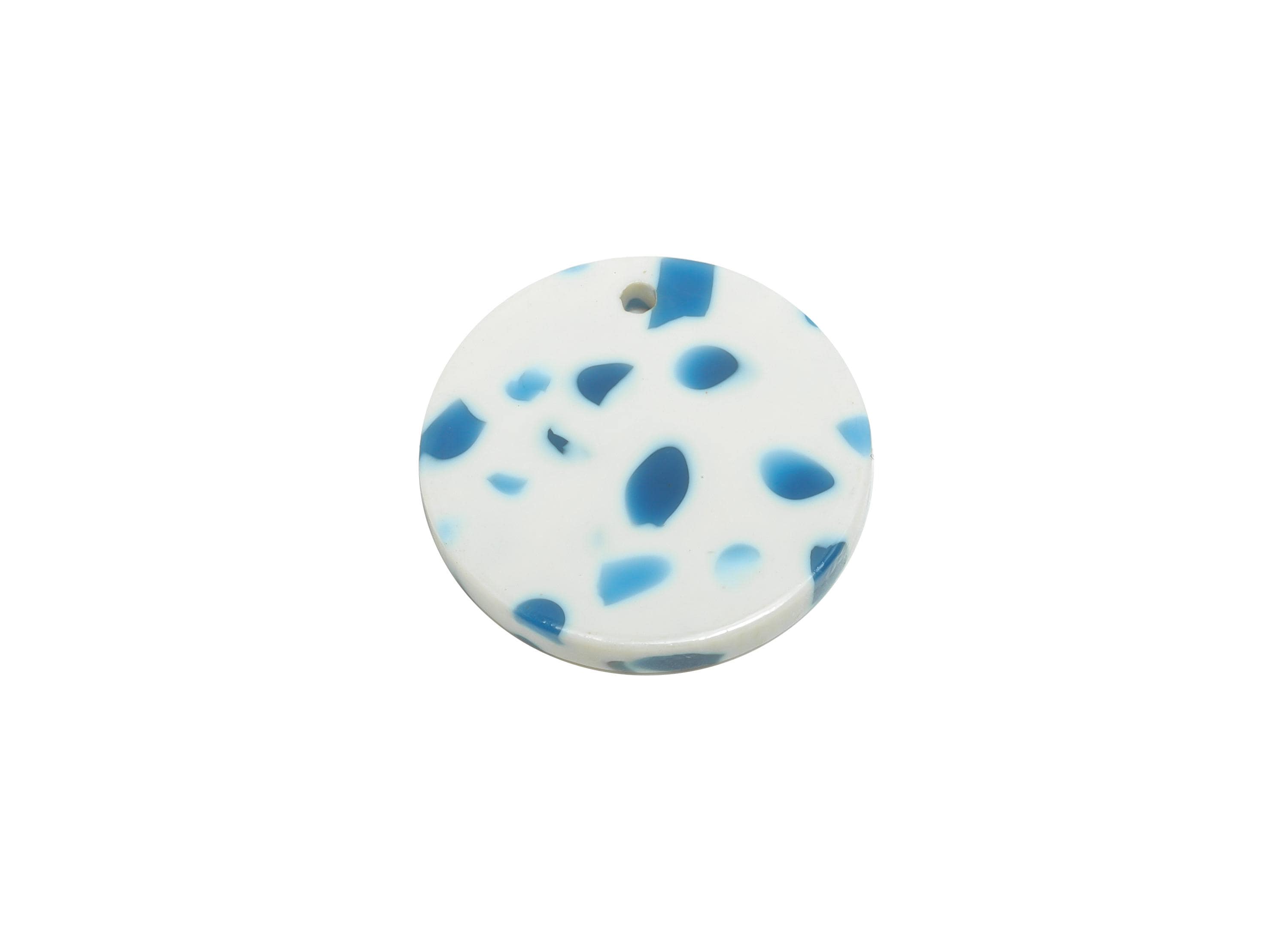 17mm Acetic Round Earring Charm - Multicolor Round Flat Pendant - Handmade Craft Supply - DIY Jewelry Making - 17.66x17x2mm - AC2693-A1086 - DOMEDBAZAAR