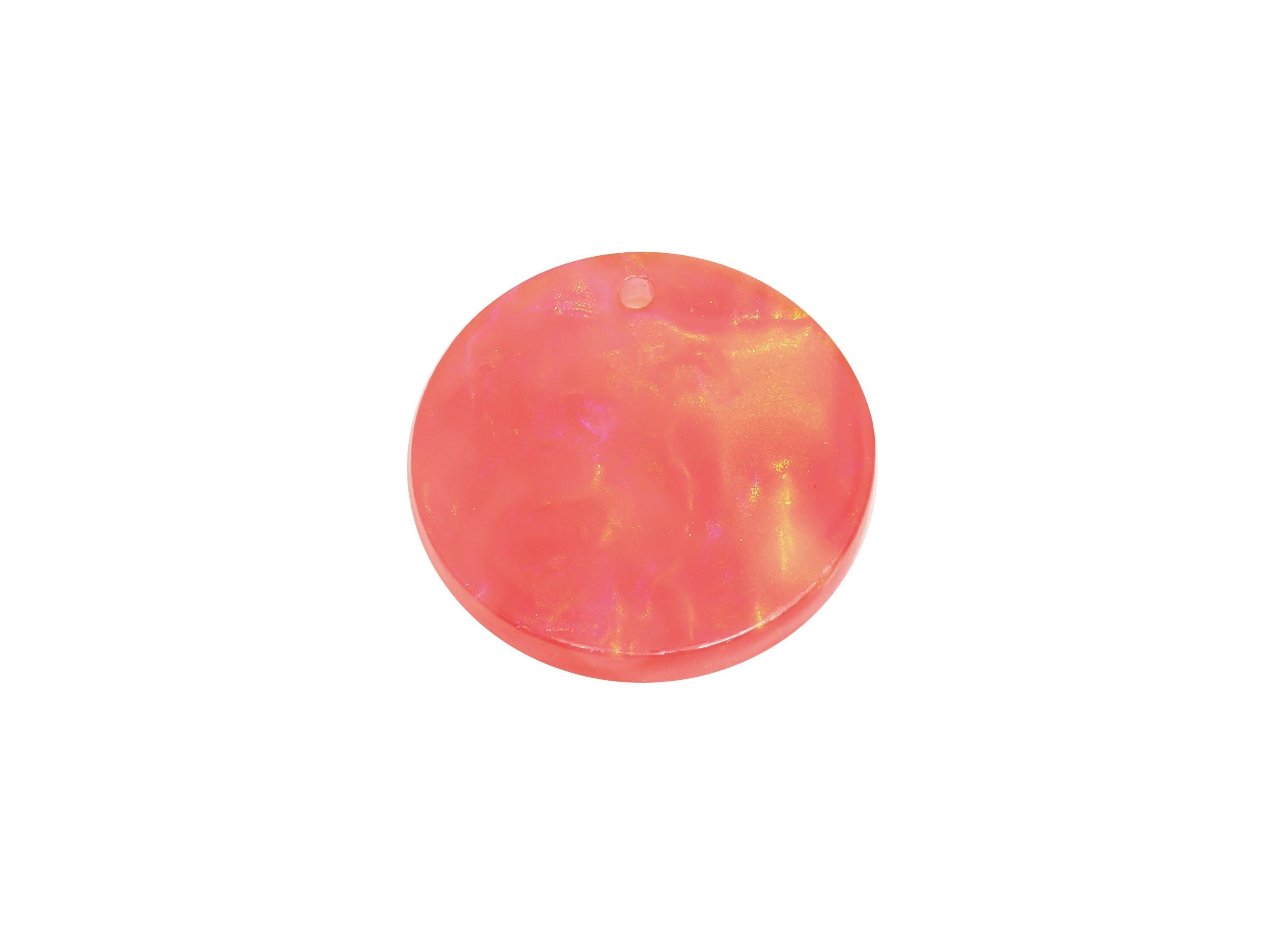 18mm Acetic Round Earring Charm - Multicolor Round Flat Pendant - Handmade Craft Supply - DIY Jewelry Making - 18x18x2mm - AC2695-A1082 - DOMEDBAZAAR