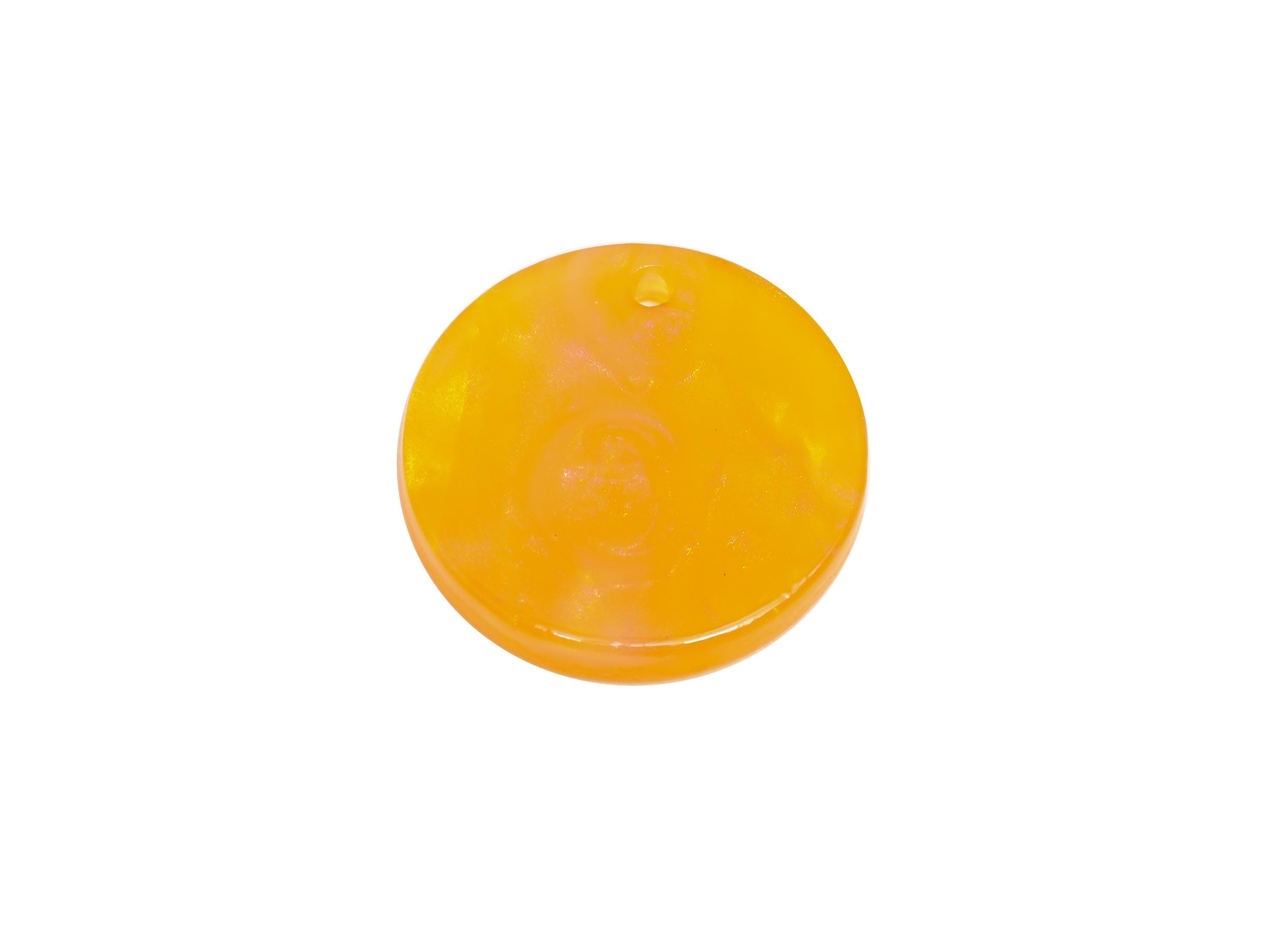 17mm Acetic Round Earring Charm - Multicolor Round Flat Pendant - Handmade Craft Supply - Boho Jewelry Finding - 17.66x17x2mm - AC2693-A1082 - DOMEDBAZAAR