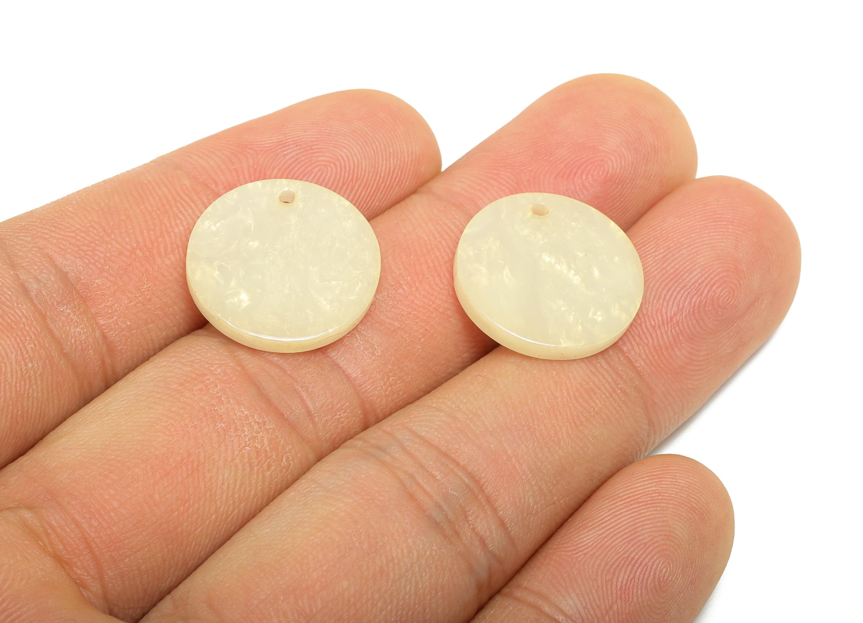 17mm Acetic Round Earring Charm - Multicolor Round Flat Pendant - Handmade Craft Supply - Geometric Jewelry Supply - 17x17x2mm -AC2693-A1079 - DOMEDBAZAAR