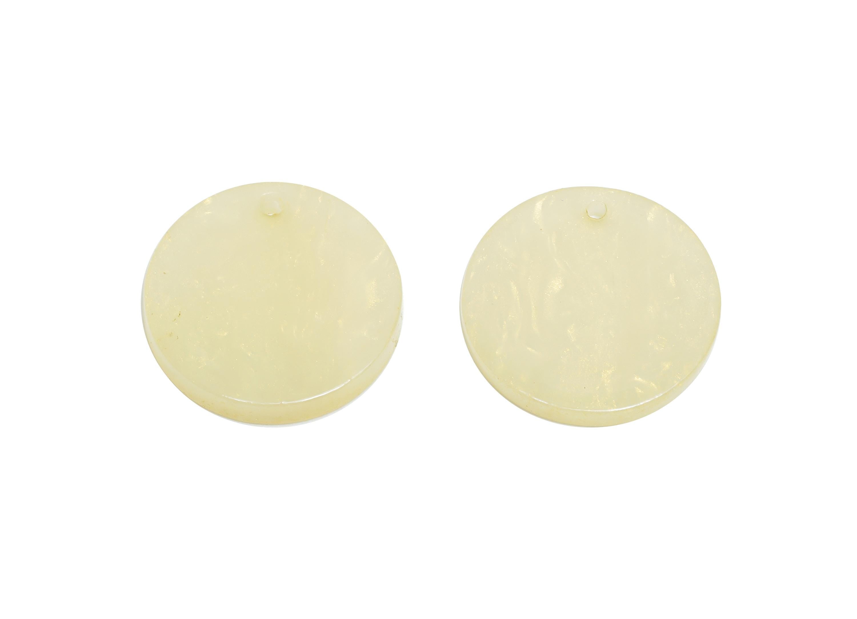 18mm Acetic Summer Earring Charm - Multicolor Round Flat Pendant - Handmade Craft Supply - Boho Jewelry Finding - 18x18x2mm - AC2695-A1079 - DOMEDBAZAAR
