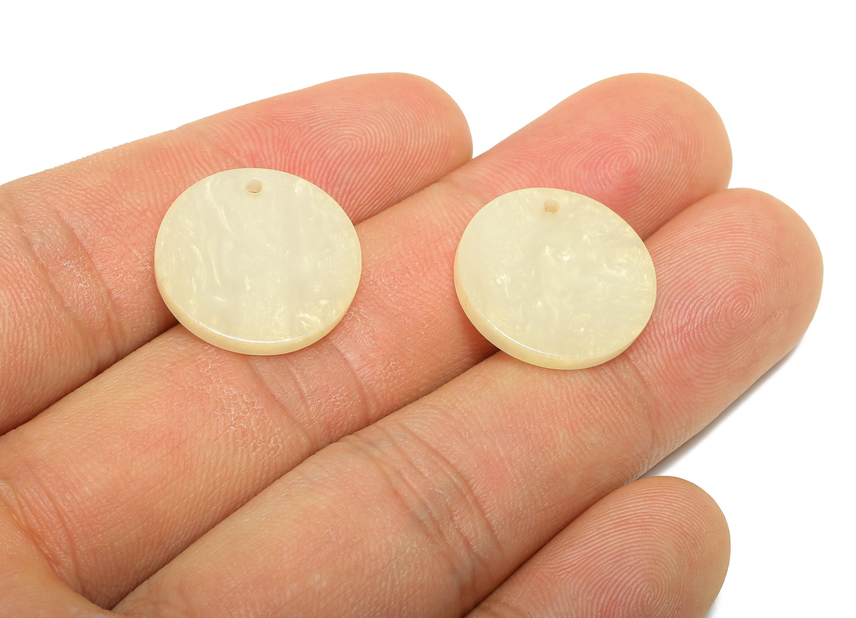 18mm Acetic Summer Earring Charm - Multicolor Round Flat Pendant - Handmade Craft Supply - Boho Jewelry Finding - 18x18x2mm - AC2695-A1079 - DOMEDBAZAAR