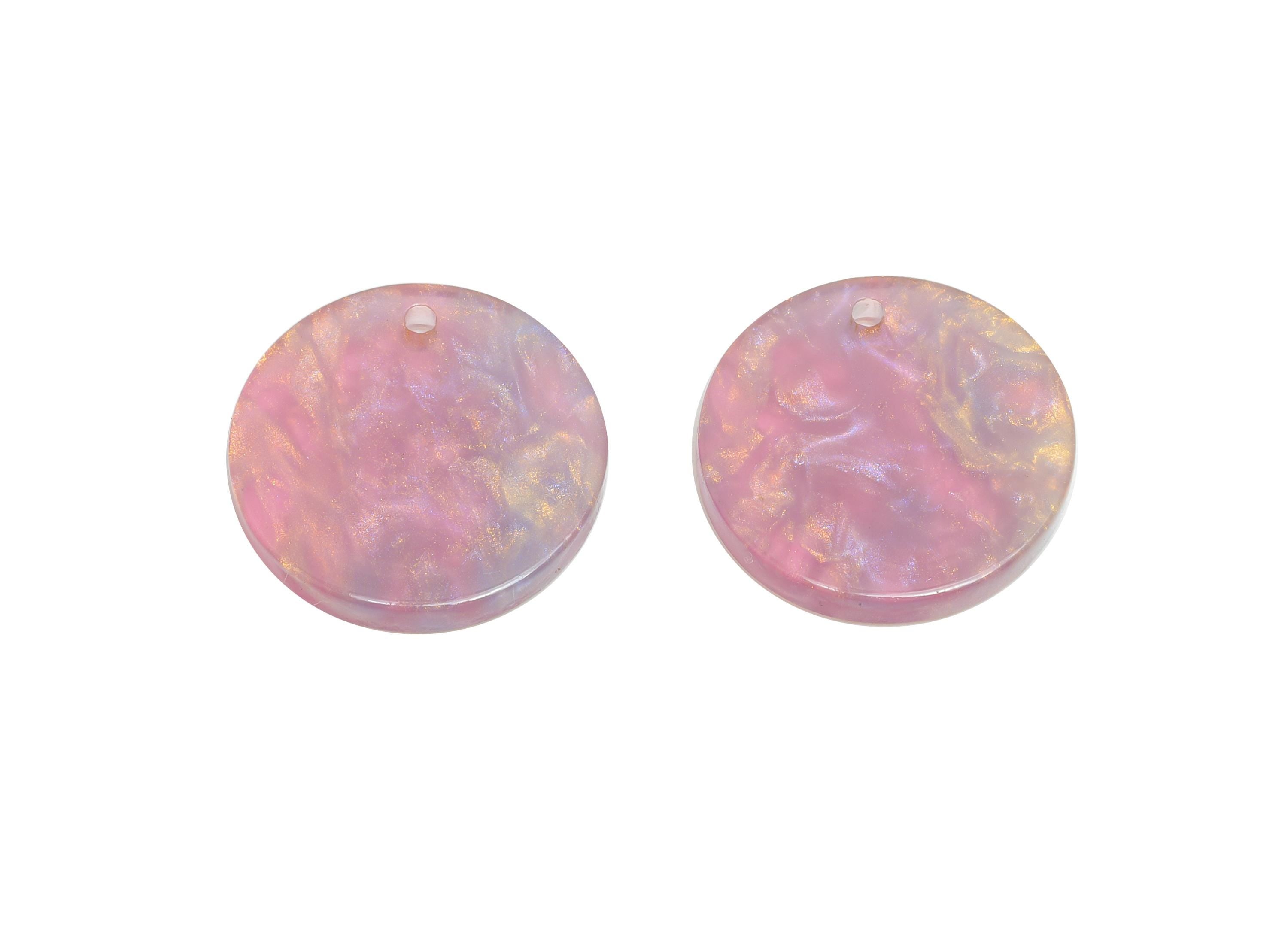 16mm Acetic Round Earring Charm - Multicolor Round Flat Pendant - Handmade Craft Supply - Geometric Jewelry Supply - 16x16x2mm -AC2691-A1077 - DOMEDBAZAAR