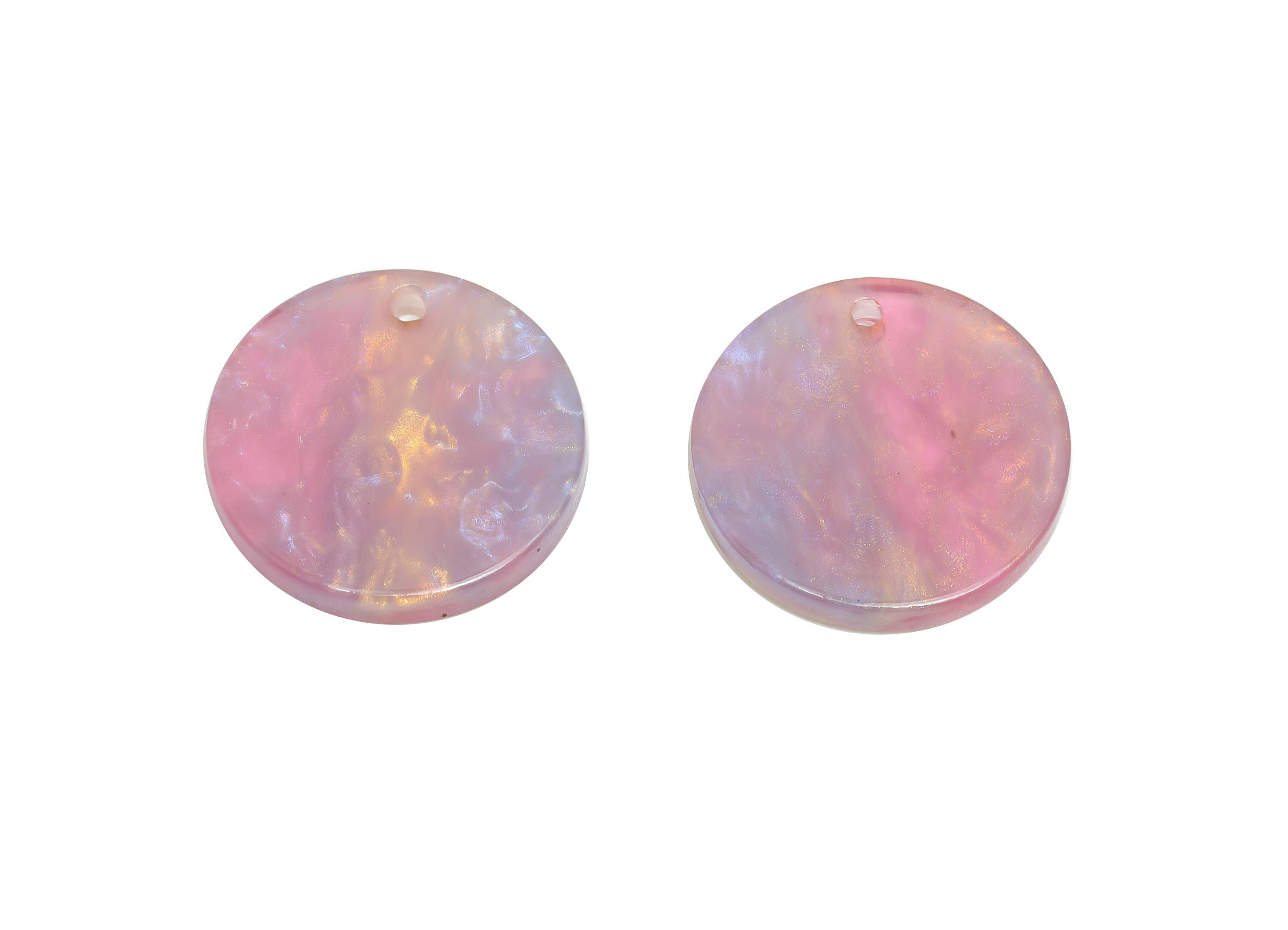 17mm Acetic Round Earring Charm - Multicolor Round Flat Pendant - Handmade Craft Supply - Geometric Jewelry Supply - 17x17x2mm -AC2693-A1077 - DOMEDBAZAAR