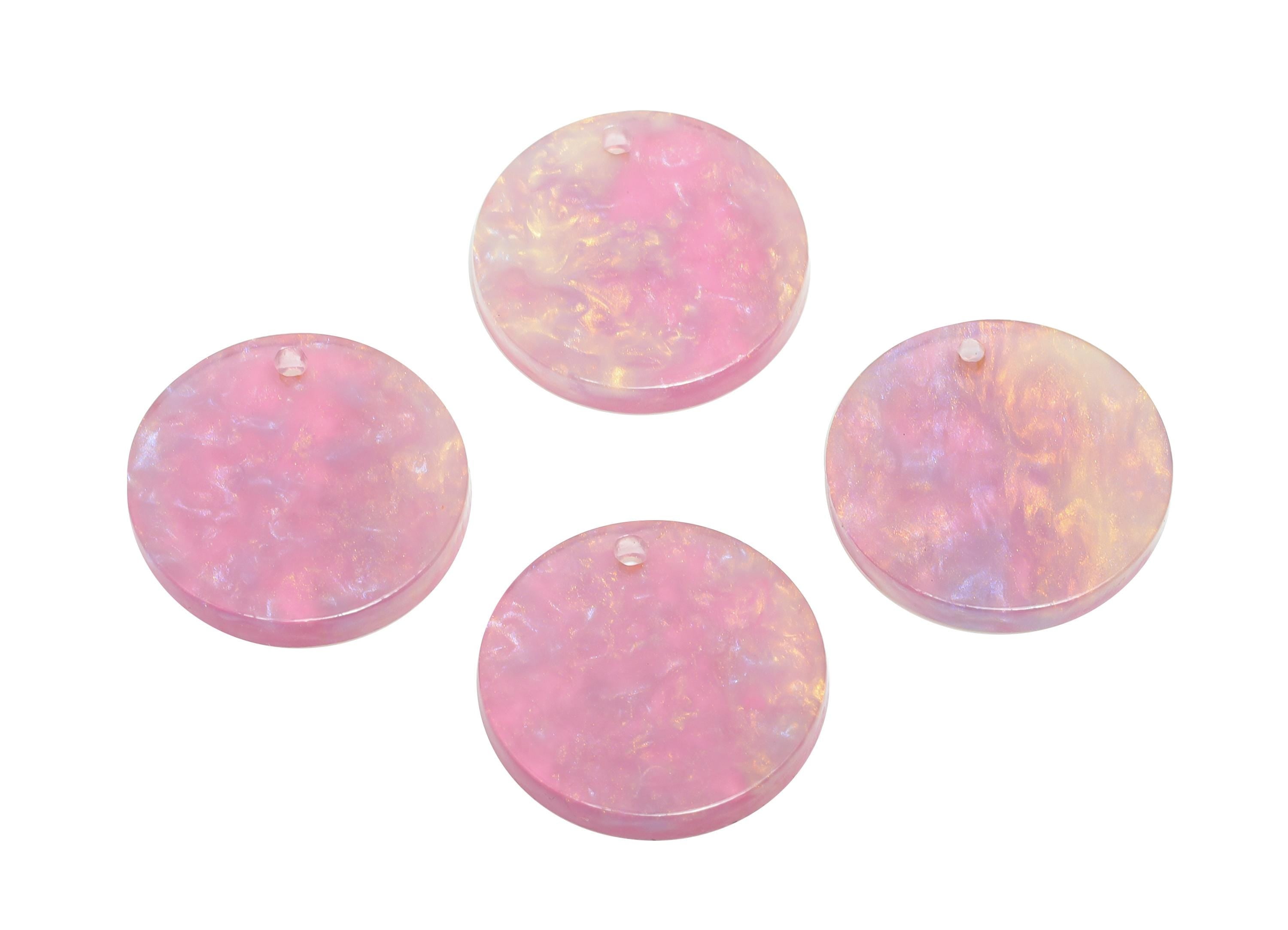 18mm Acetic Summer Earring Charm - Multicolor Round Flat Pendant - Handmade Craft Supply - Boho Jewelry Finding - 18x18x2mm - AC2695-A1077 - DOMEDBAZAAR