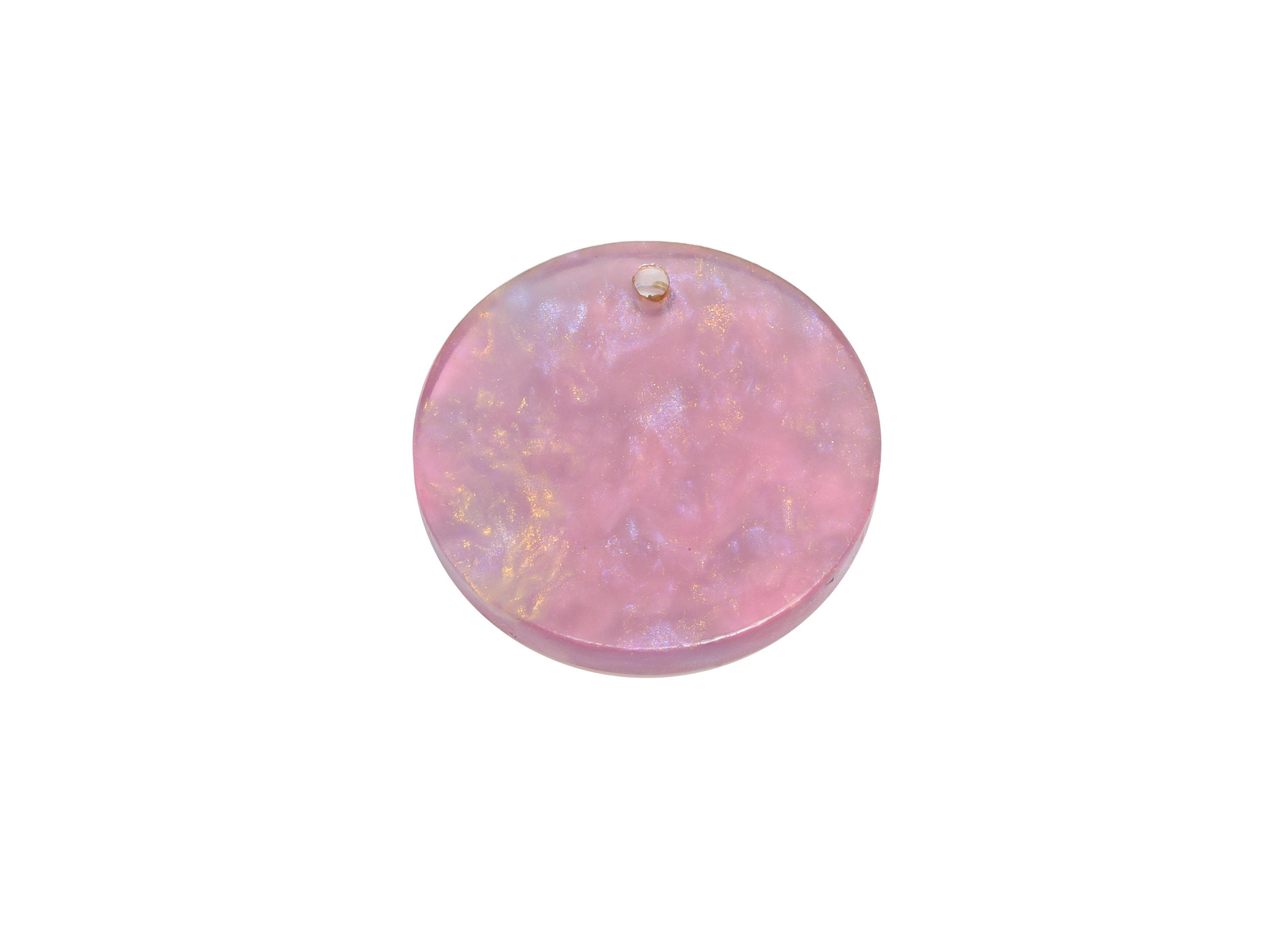 19mm Acetic Summer Earring Charm - Multicolor Round Flat Pendant - Handmade Craft Supply - DIY Jewelry Making - 19x19x2.46mm - AC2697-A1077 - DOMEDBAZAAR