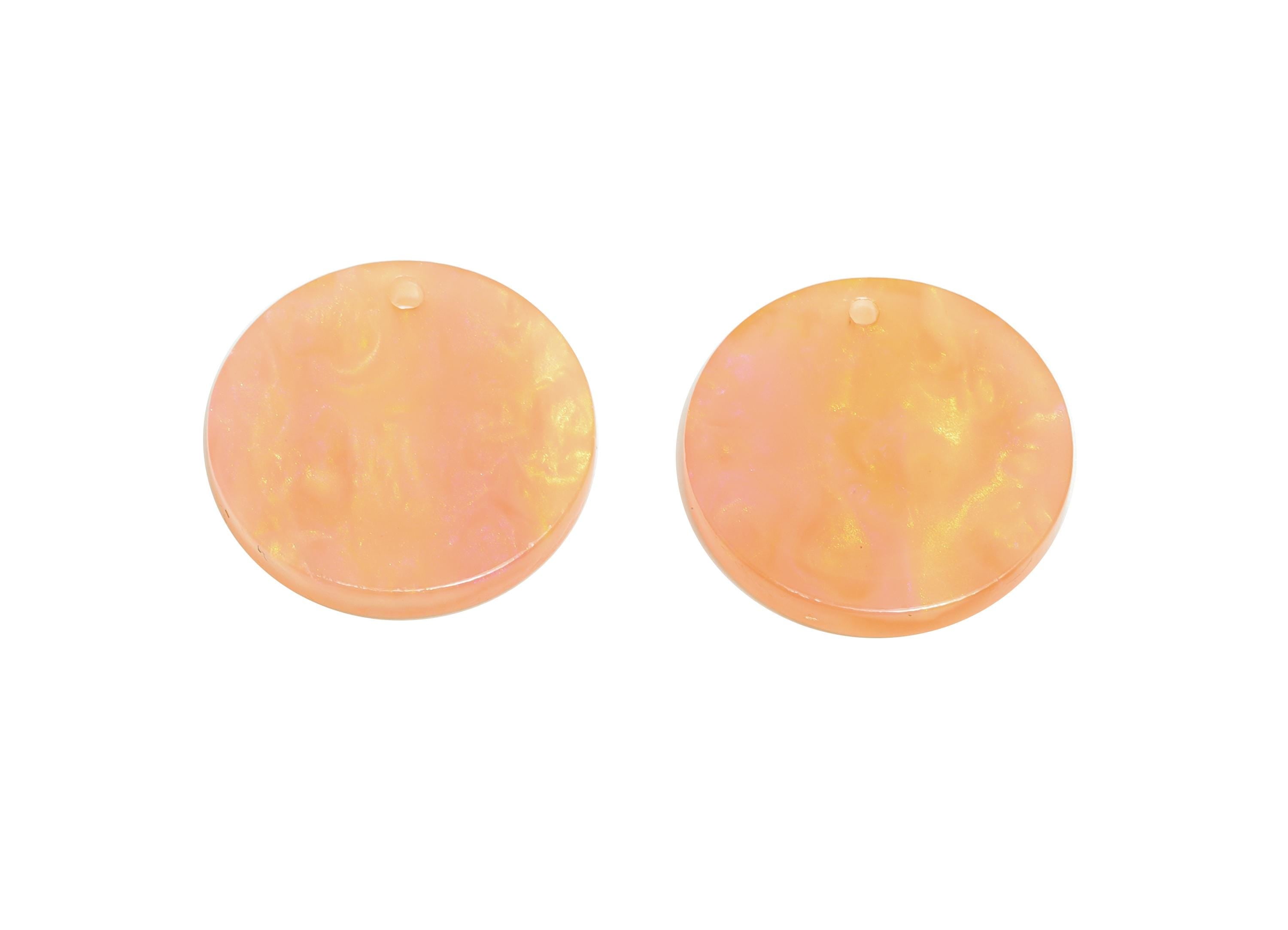18mm Acetic Summer Earring Charm - Multicolor Round Flat Pendant - Handmade Craft Supply - Boho Jewelry Finding - 18x18x2mm - AC2695-A1078 - DOMEDBAZAAR