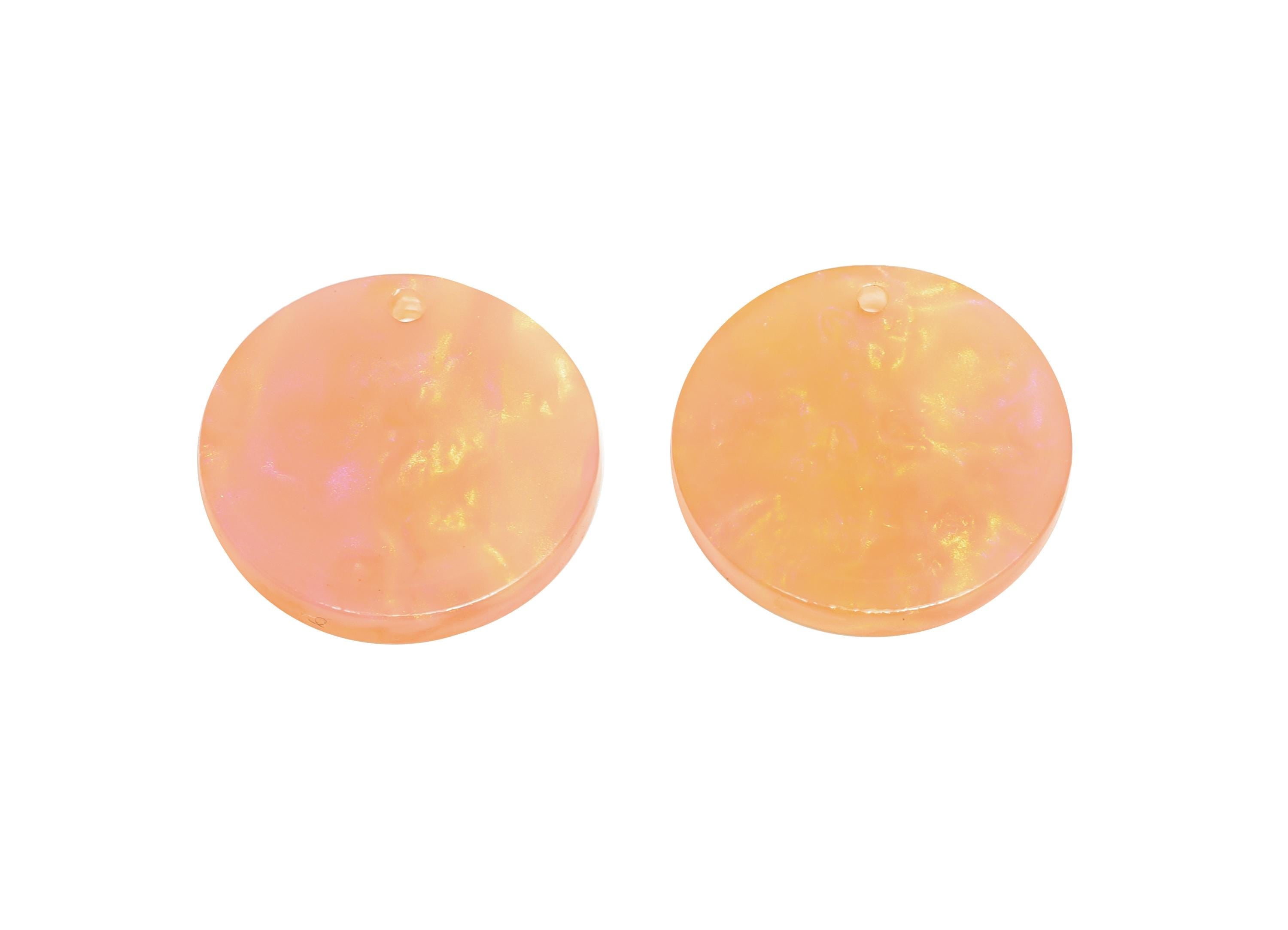 19mm Acetic Summer Earring Charm - Multicolor Round Flat Pendant - Handmade Craft Supply - DIY Jewelry Making - 19x19x2.46mm - AC2697-A1078 - DOMEDBAZAAR
