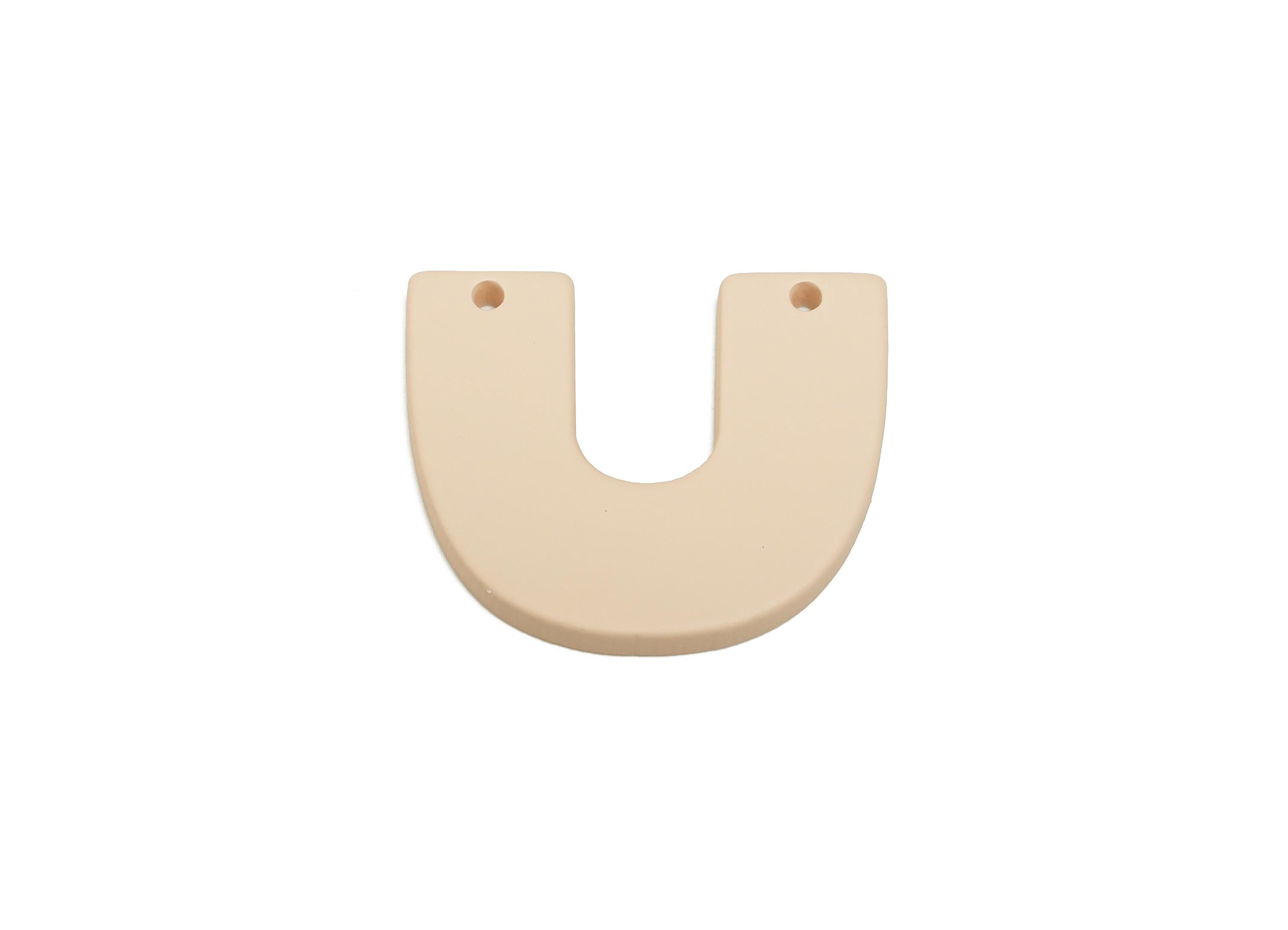 Acrylic U Shape Earring Connector - Matte Horseshoe Charms - 2 Holes Geometric Jewelry DIY - Color Code: A1062 - 30x26x3mm - AC3676-A1062 - DOMEDBAZAAR