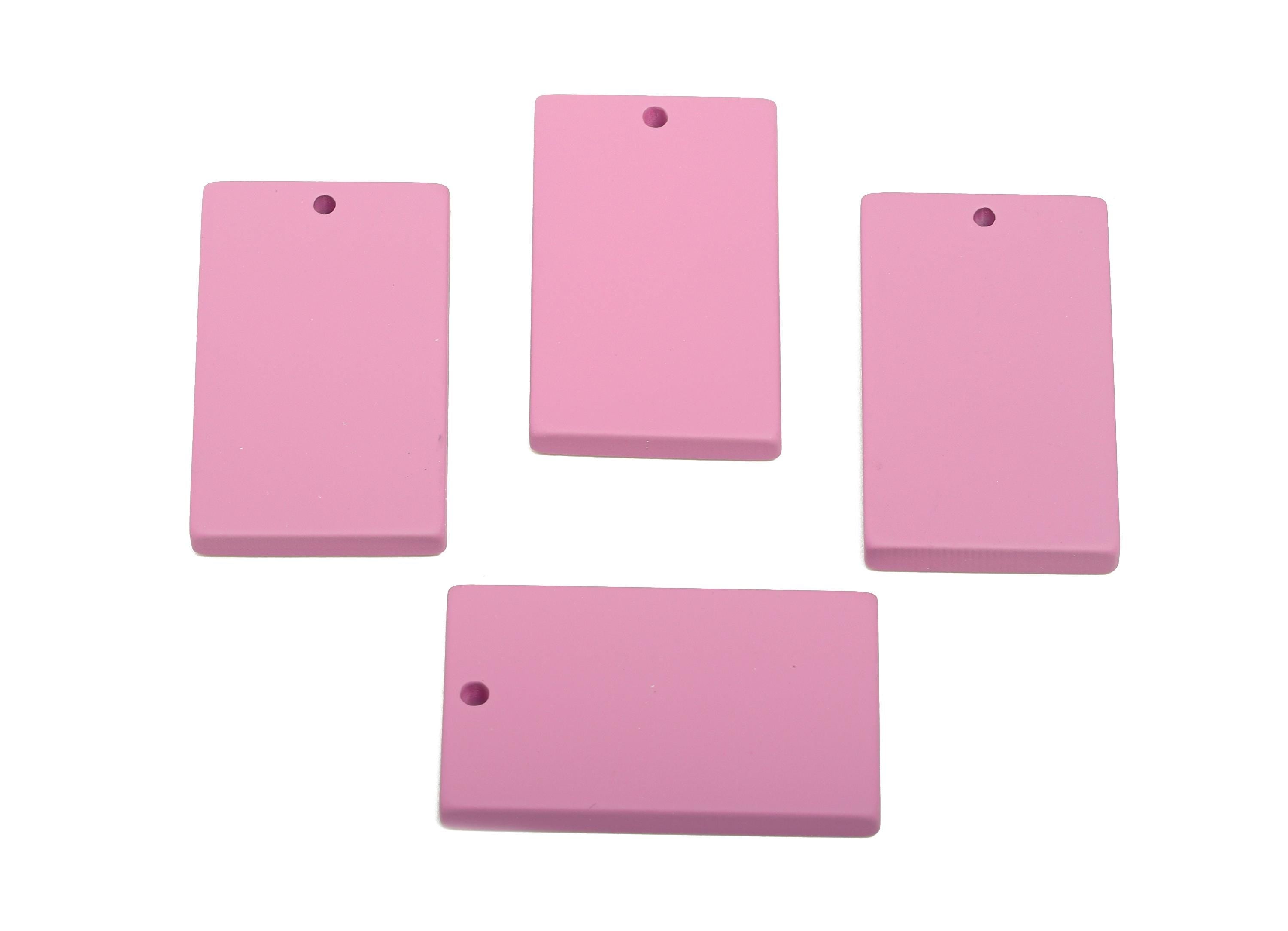 Acrylic Rectangle Earring Charm - Matte Purple Rectangle Geometric Pendant - Jewelry Making - Color Code:A1060 - 29.7x15.8x3mm -AC3677-A1060 - DOMEDBAZAAR