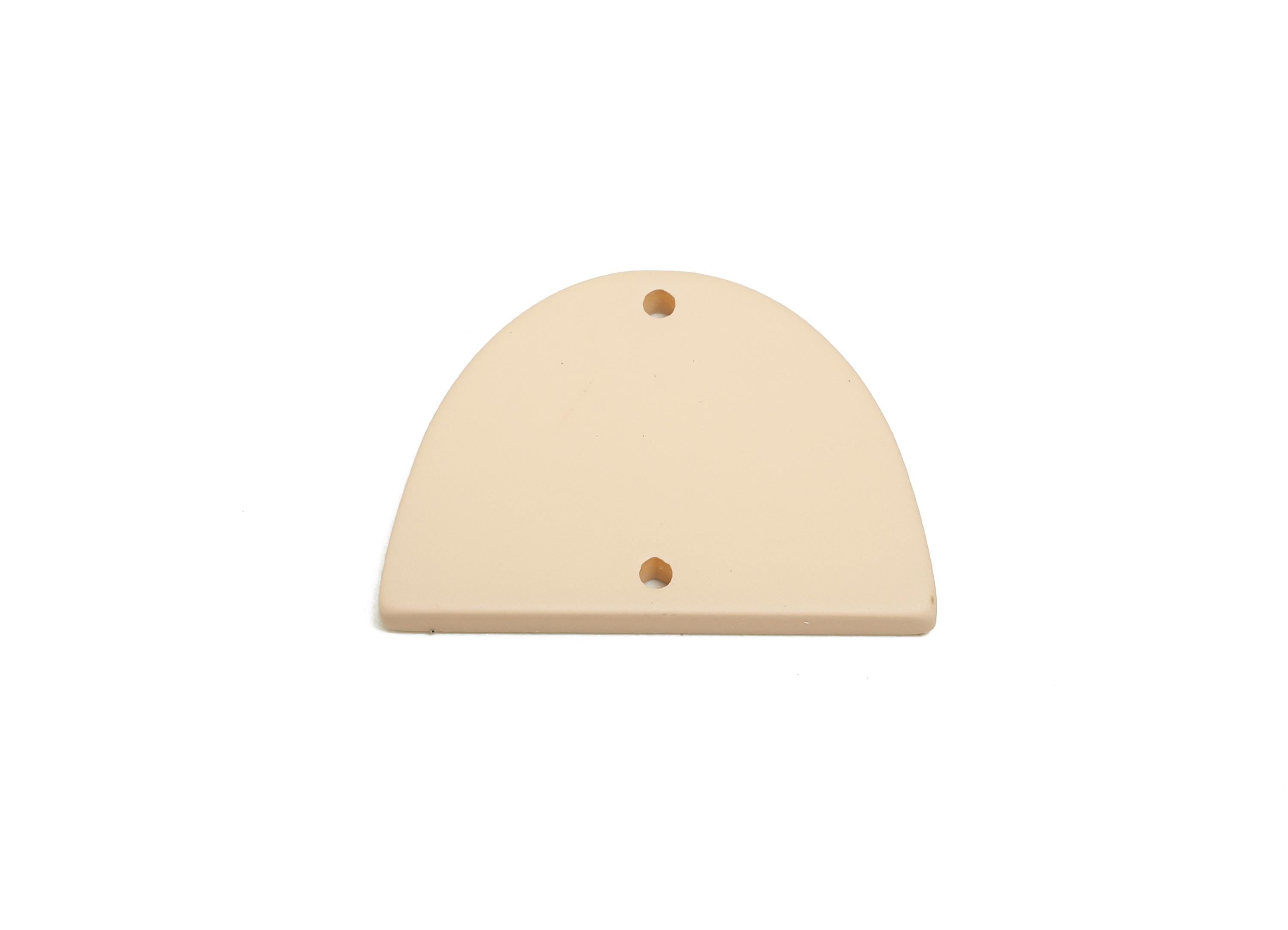 Acrylic Domed Earring Connector - Matte Half Round Charms - 2 Holes Geometric Jewelry - Color Code: A1062 - 27.7x19x3mm - AC3660-A1062 - DOMEDBAZAAR