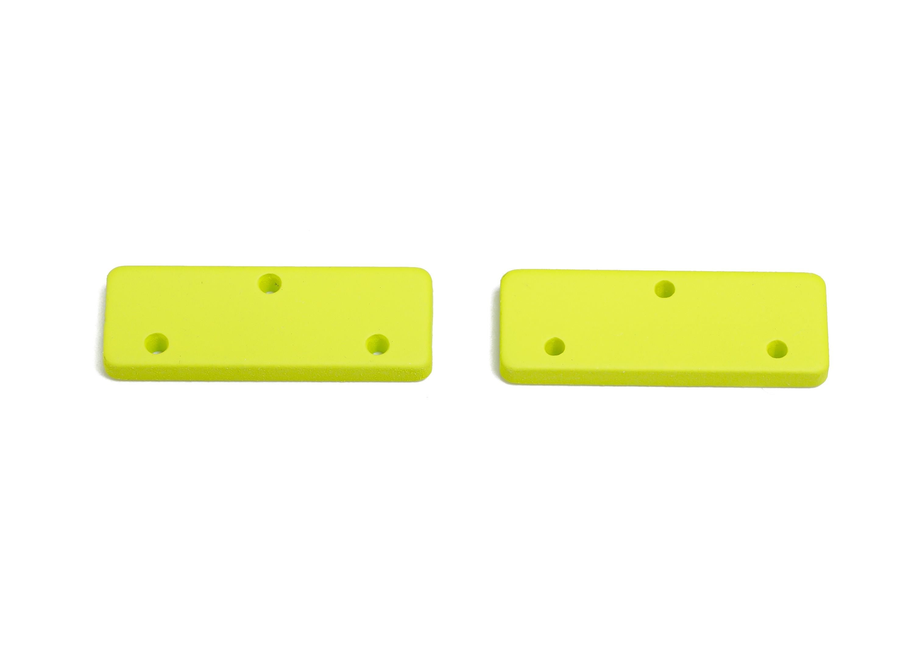 Acrylic Rectangle Earring Connector - Matte Green Rectangle Charm - 3 Holes Geometric Jewelry - Color Code: A1058 - 29x10x3mm -AC3655-A1058 - DOMEDBAZAAR