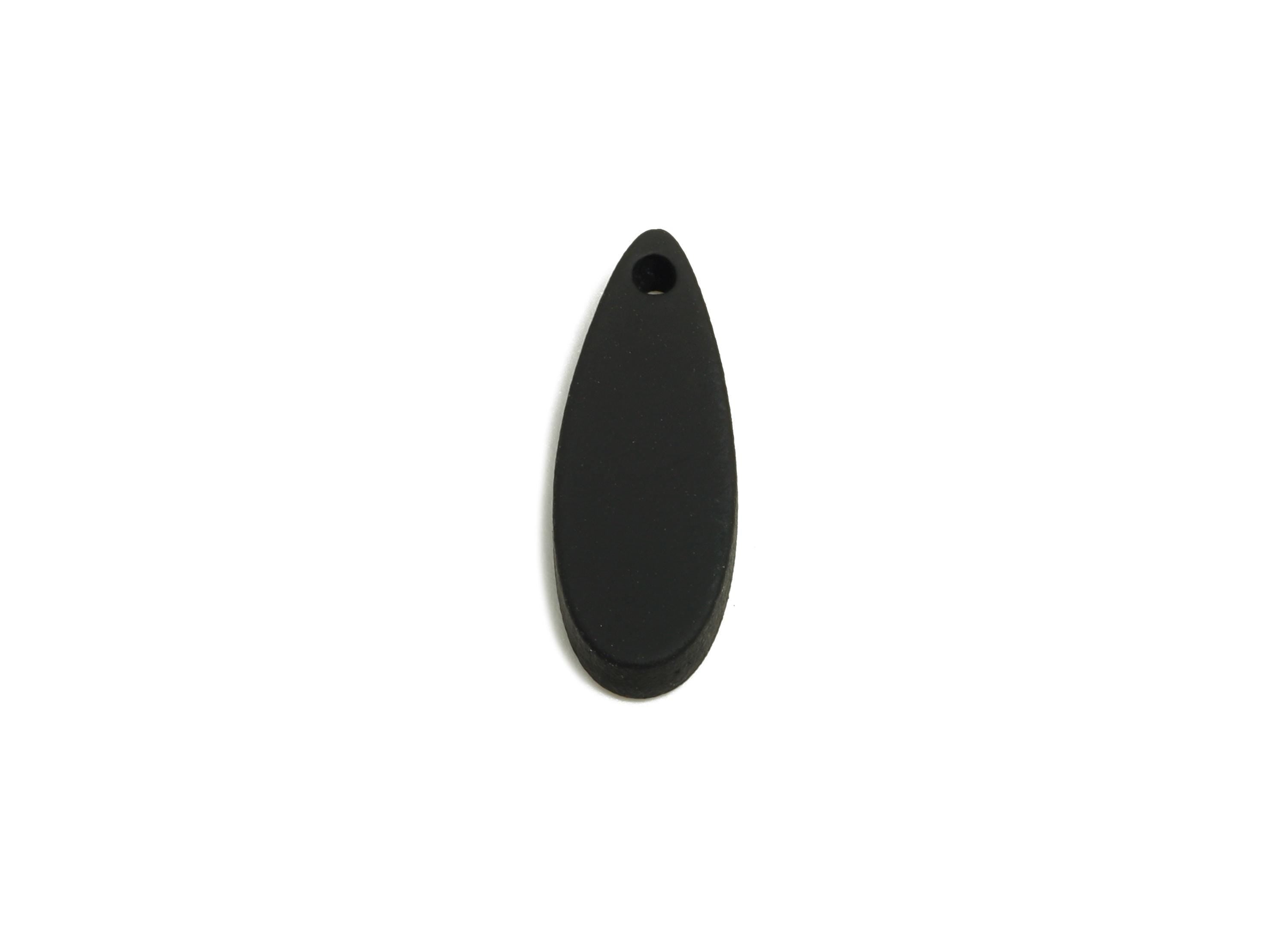 Acrylic Teardrop Earring Charm - Matte Black Drop Earring Charm - Lightweight Geometry Charm - Color Code: A1052 -18x6x2mm-AC3651-A1052 - DOMEDBAZAAR