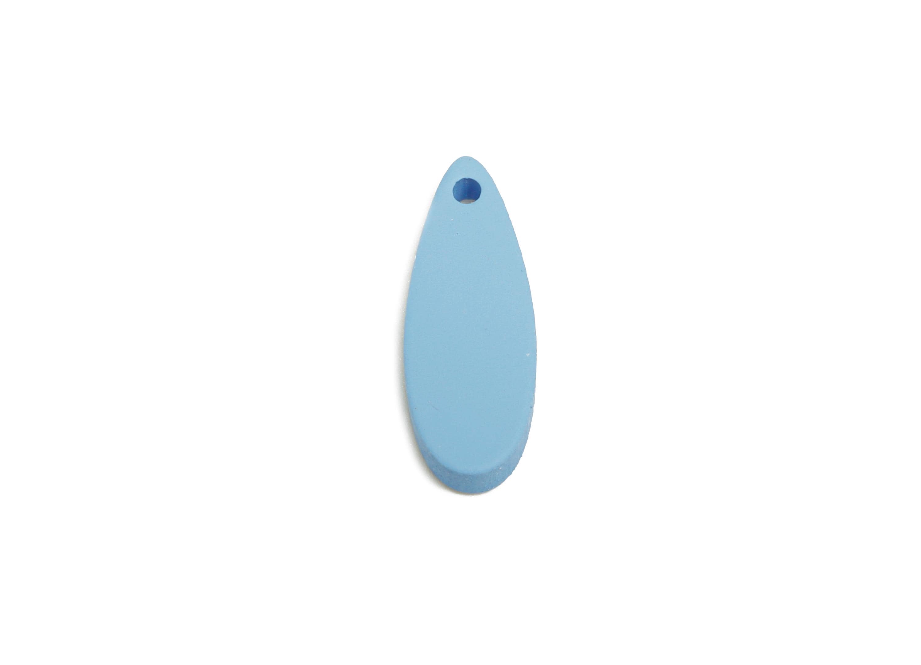Acrylic Teardrop Earring Charm - Matte Blue Drop Earring Charm - Lightweight Geometry Charm - Color Code: A1059 -18x6x2mm-AC3651-A1059 - DOMEDBAZAAR