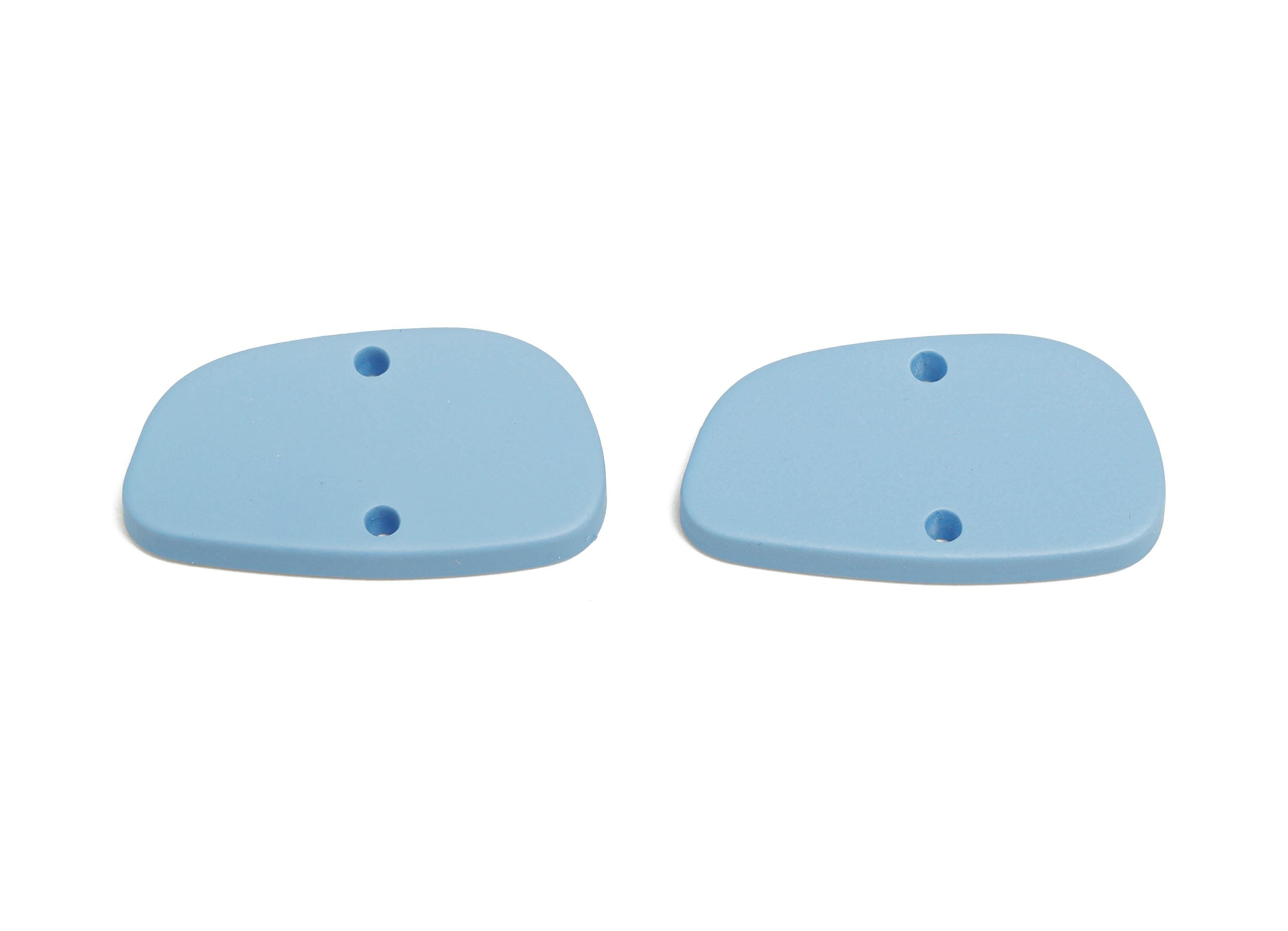 Acrylic Blue Connector - Matte Connector Earring Piece - Lightweight Minimalist Jewelry Part - Color Code: A1059 -26x14x2mm - AC3650-A1059 - DOMEDBAZAAR