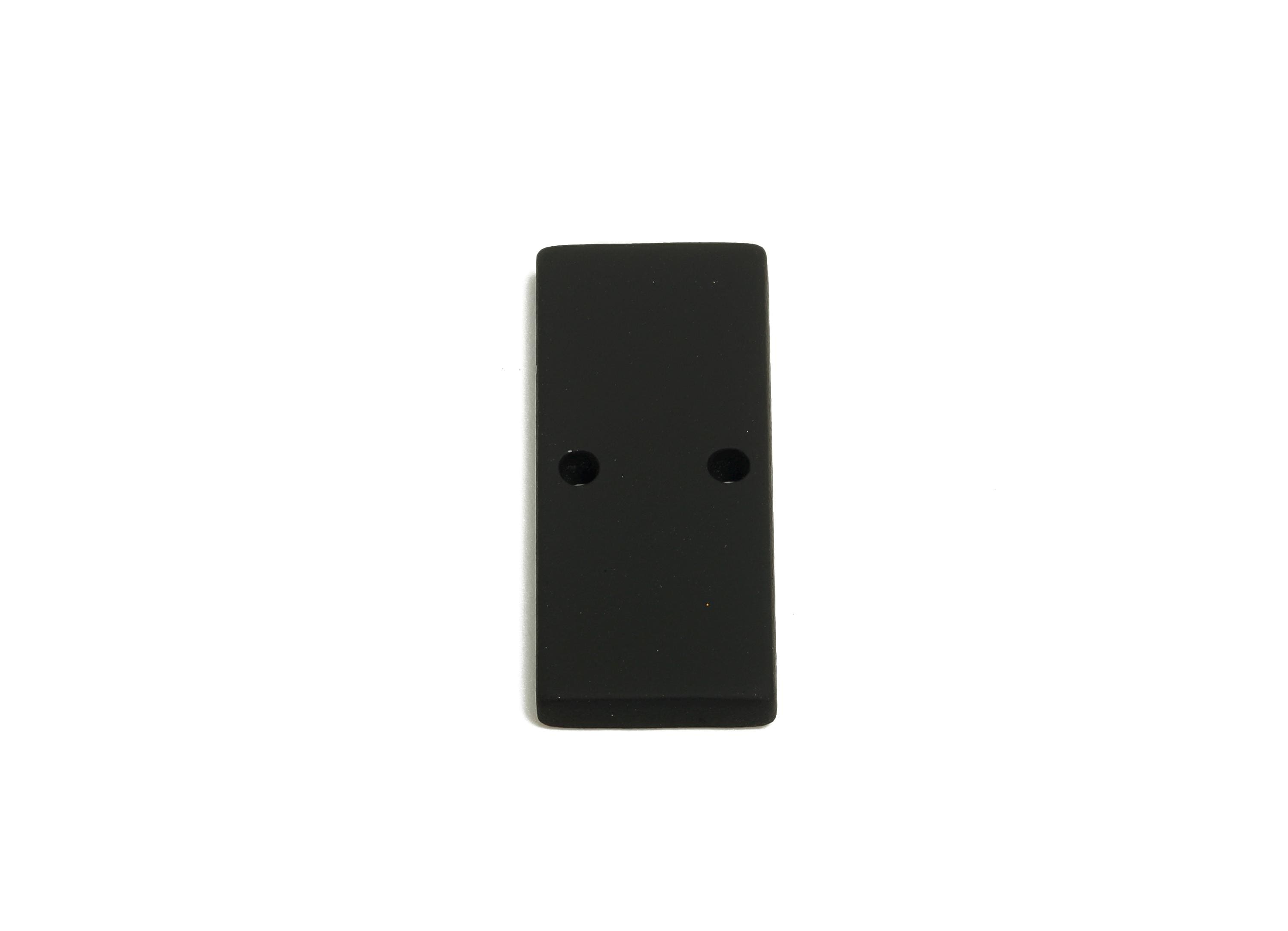 Acrylic Rectangle Earring Connector - Matte Black Rectangle Charm - 2 Holes Geometric Jewelry - Color Code: A1052 -27x11.8x3mm- AC3653-A1052 - DOMEDBAZAAR