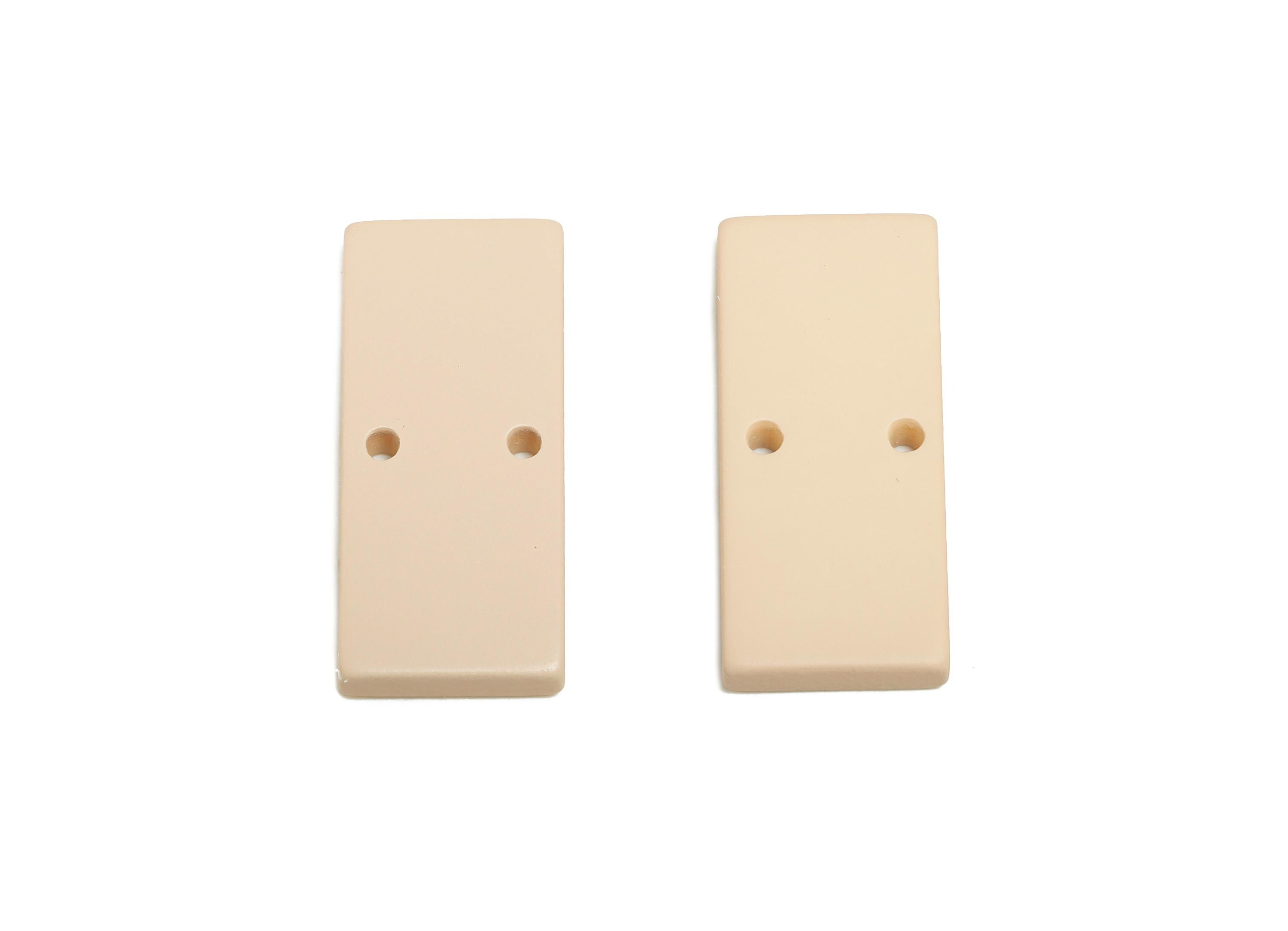 Acrylic Rectangle Earring Connector - Matte Rectangle Charms - 2 Holes Geometric Jewelry - Color Code: A1062 -27x11.8x3mm - AC3653-A1062 - DOMEDBAZAAR