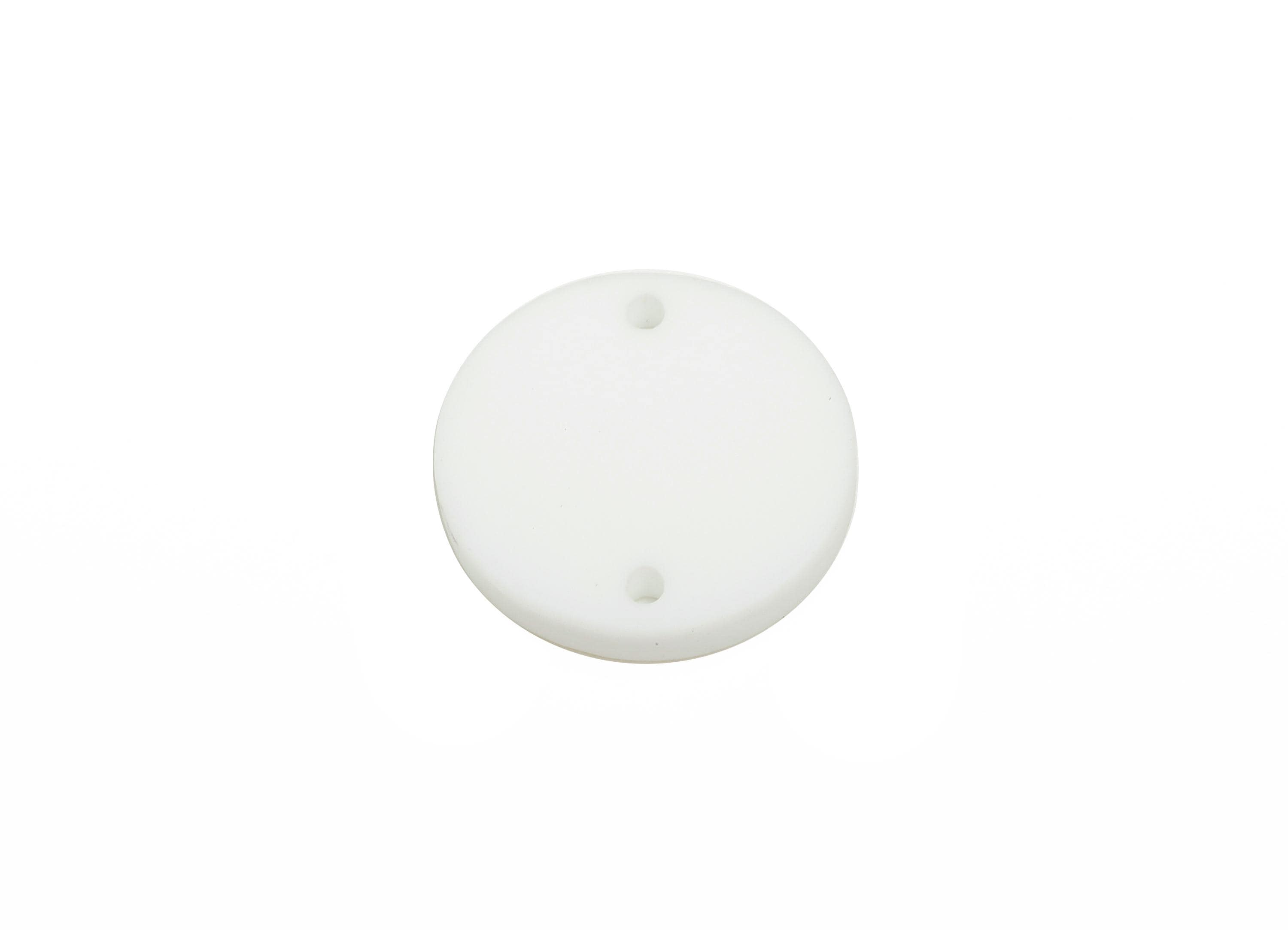 Acrylic White Circle Connector - Matte Round Piece - Crafting Jewelry Supply for Earring - Color Code: A1053 - 17.7x17.7x2.8mm- AC3654-A1053 - DOMEDBAZAAR
