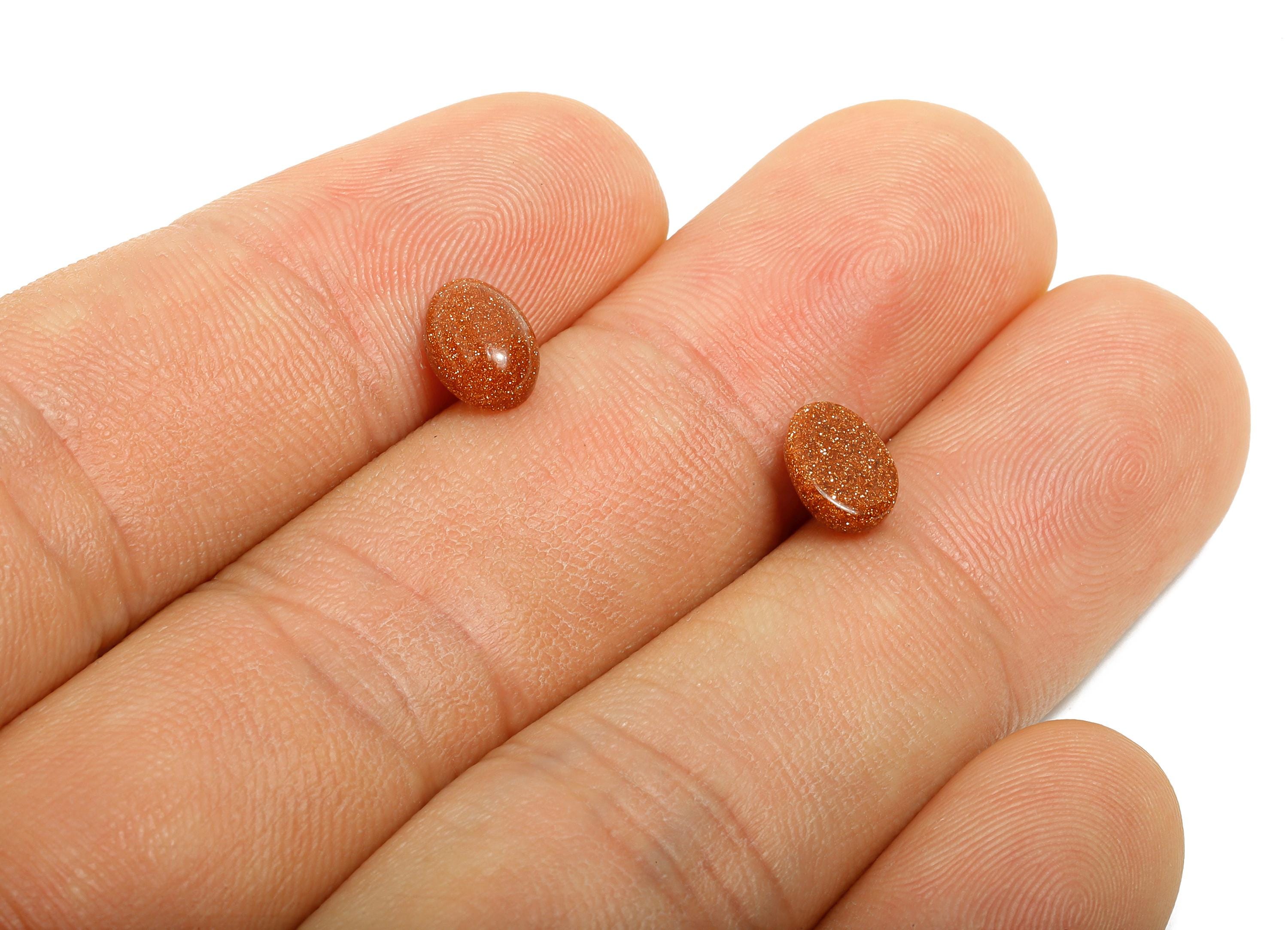 10*8mm Oval Glidstone Cabochon Stone - Sparkling Stone for Craft Jewelry Making - Handmade Gem for DIY Jewelry - Oval Healing Stone - NS3126 - DOMEDBAZAAR