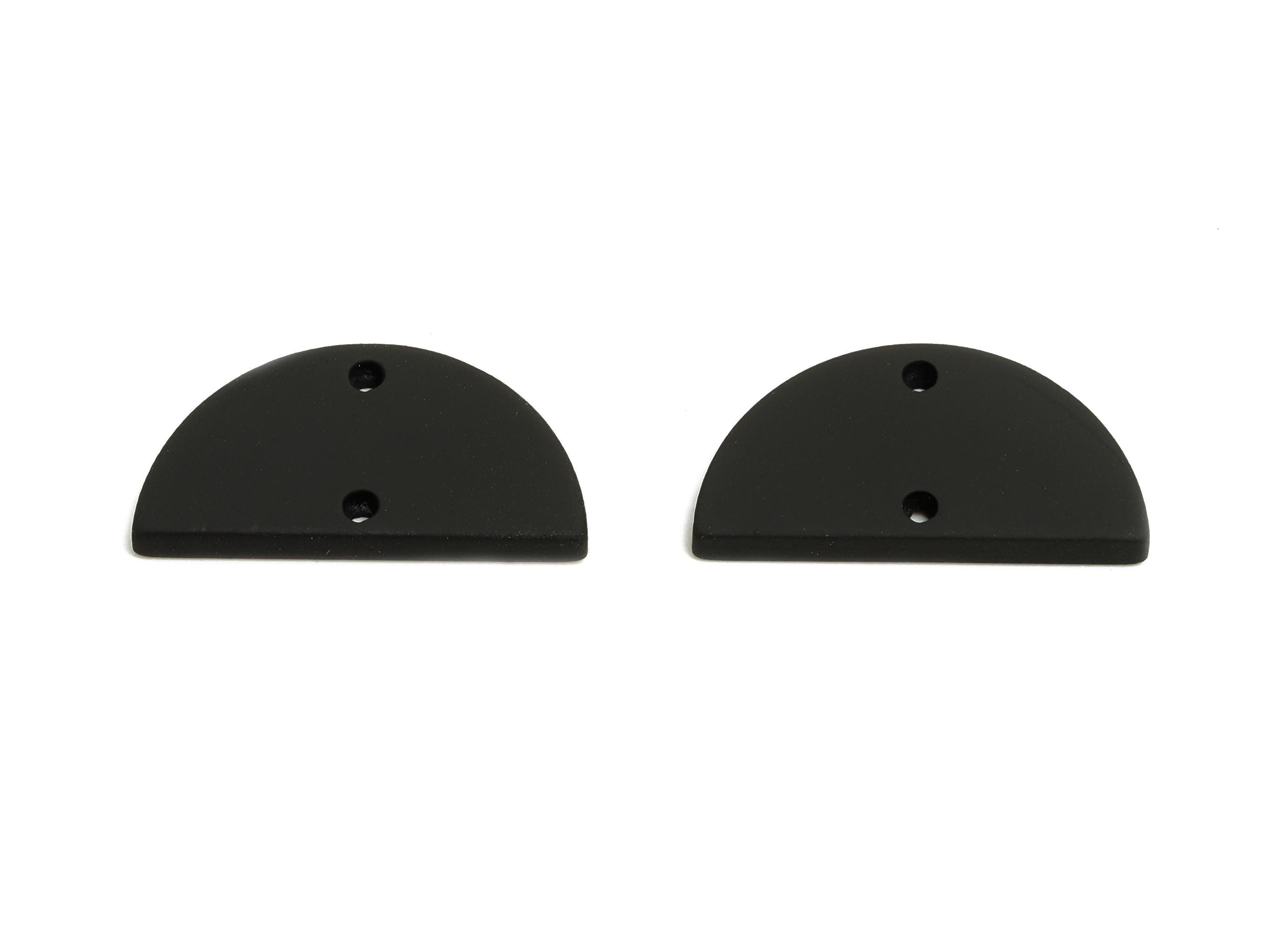 Acrylic Black Half Circle Connector - Matte Semicircle Piece - Crafting Supplies for Earring - Color Code: A1052 -24x12x2mm-AC3648-A1052 - DOMEDBAZAAR