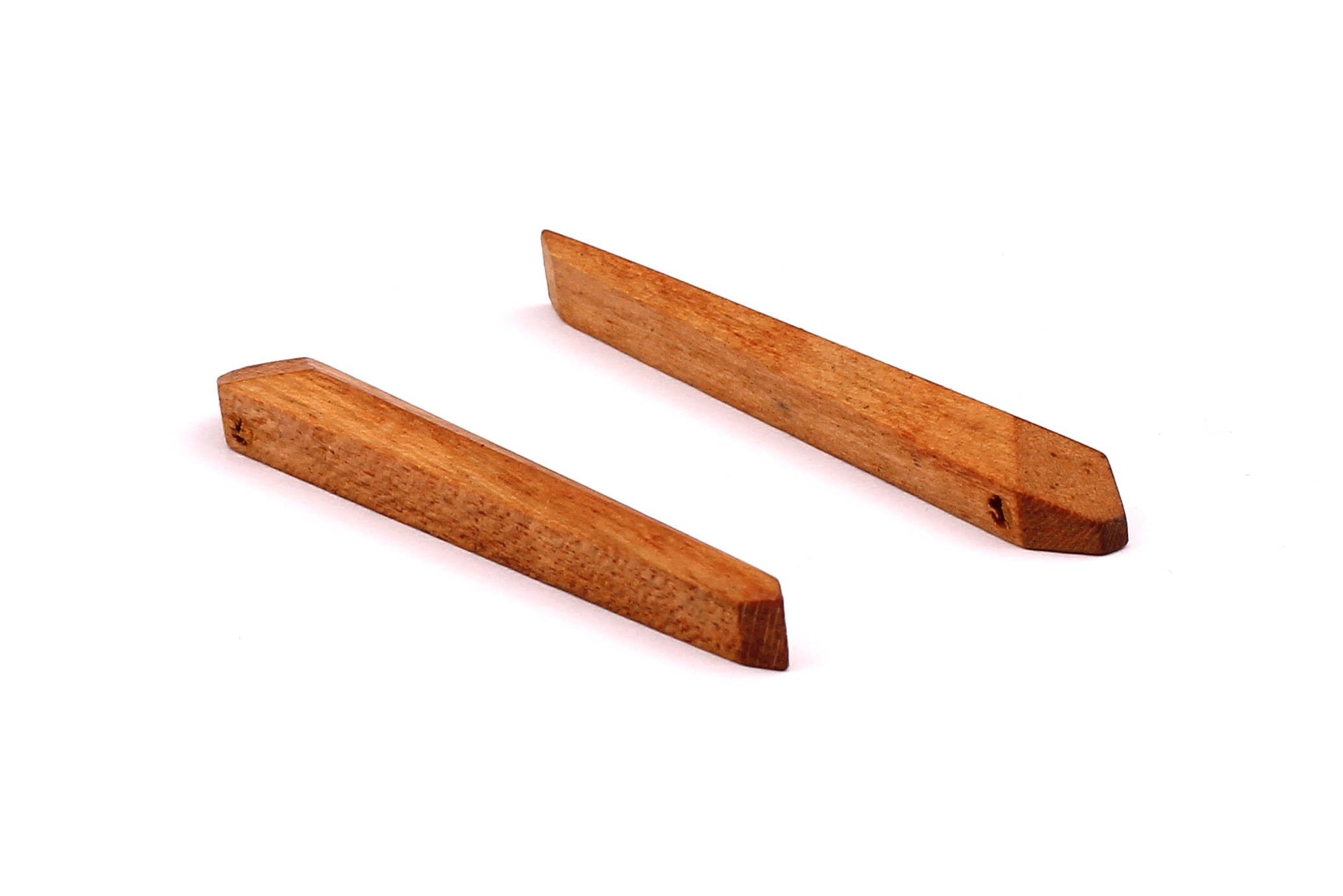 Wood Earring Charms - Drop Bar Shaped - Natural Wooden Charms for Necklace and Earrings - Wooden Beads - 53x5x7mm - BB1035 - DOMEDBAZAAR