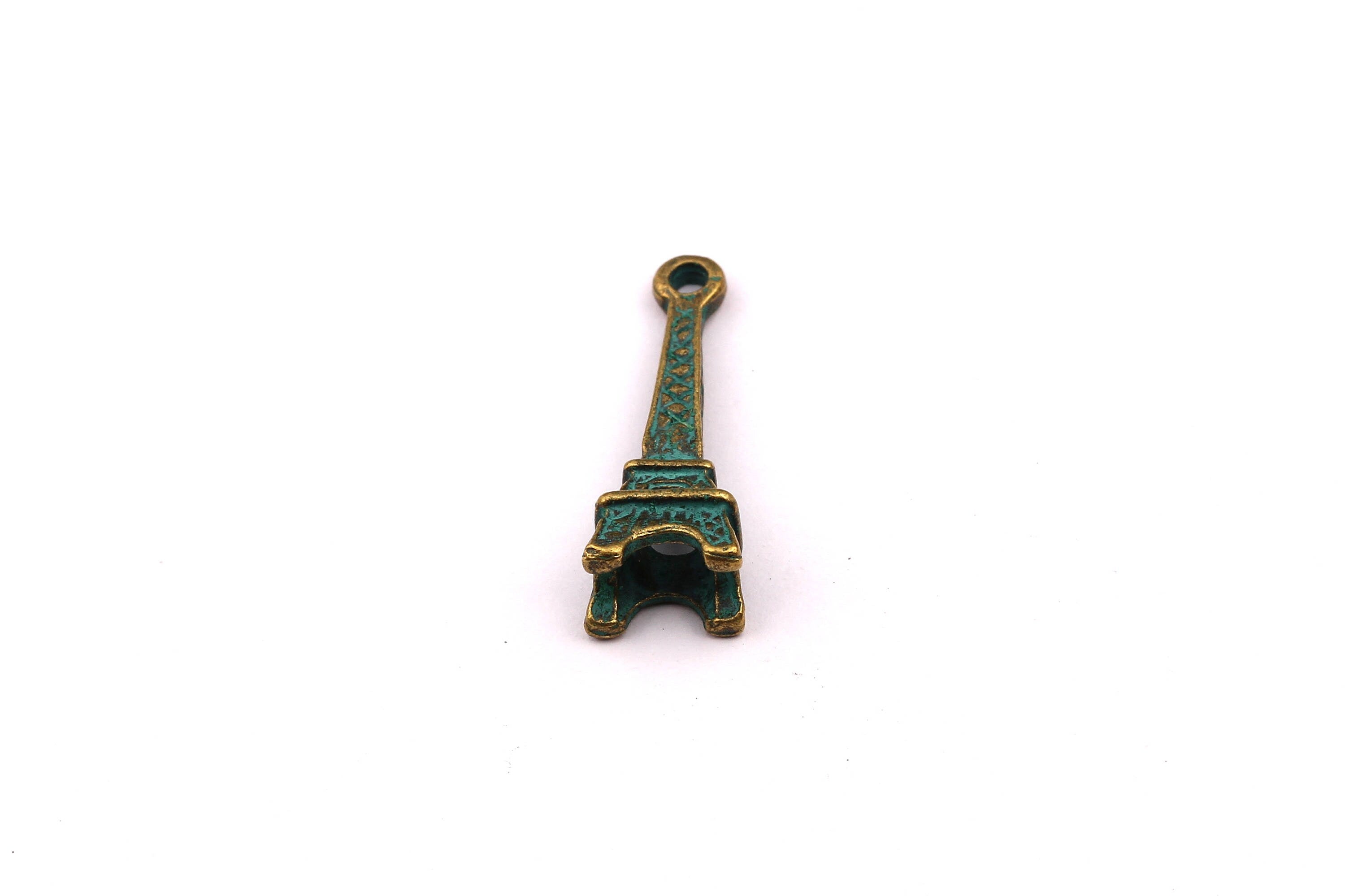 Faux Patina Pendant - Eiffel Shaped - Alloy Charms - Antique Bronze Tone Necklace - Zinc Alloy Beads - Jewelry Supplies - 20x8x2mm ZZ1047 - DOMEDBAZAAR