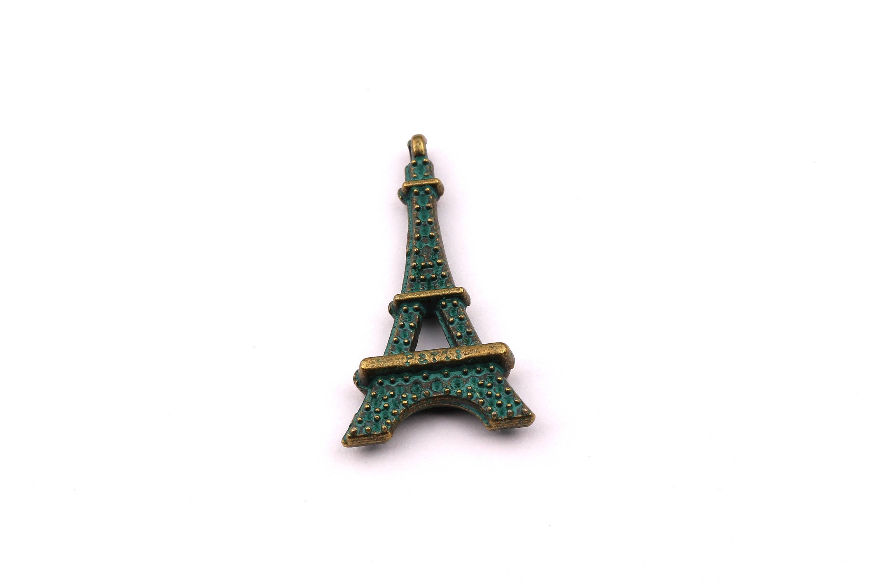Faux Patina Pendant - Eiffel Shaped - Alloy Charms - Antique Bronze Tone Necklace - Zinc Alloy Beads - Jewelry Supplies - 30x15x2.5mm ZZ1053 - DOMEDBAZAAR