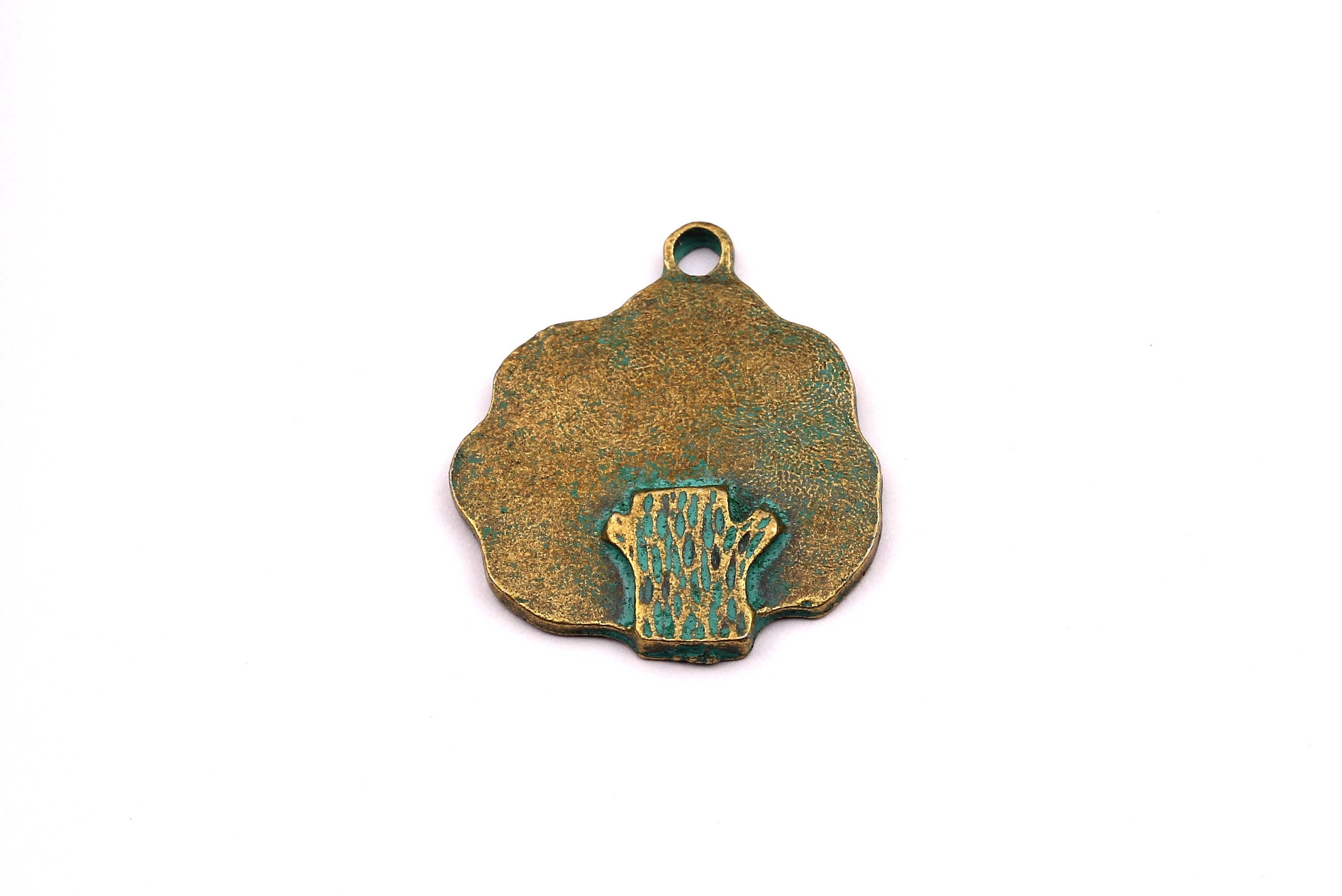 Faux Patina Pendant - Tree Shaped - Alloy Charms - Antique Bronze Tone Necklace - Zinc Alloy Beads - Jewelry Supplies - 25x21x1.6mm ZZ1078 - DOMEDBAZAAR