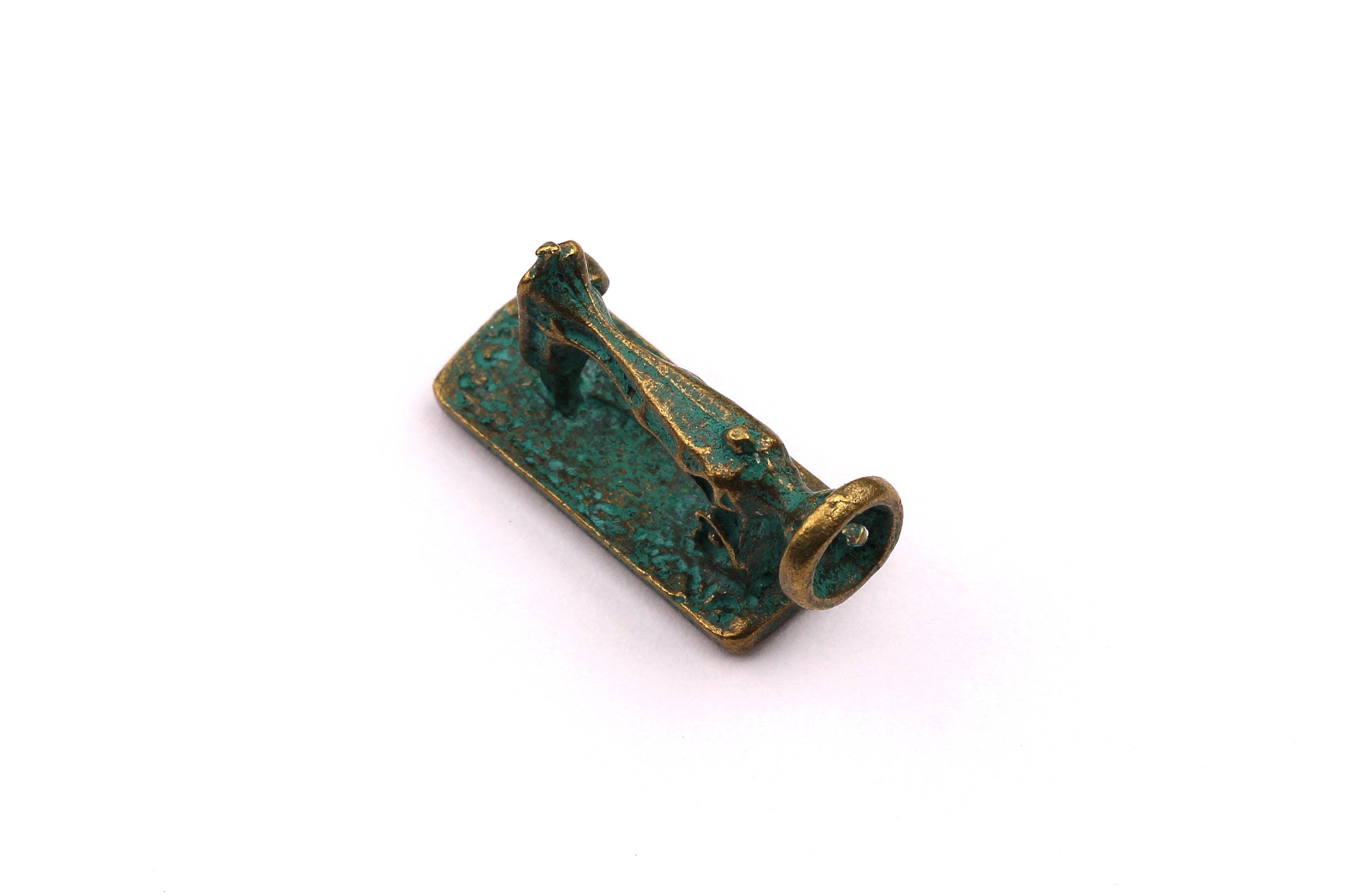 Faux Patina Pendant - S.Machine Shaped Alloy Charms - Antique Bronze Tone Necklace - Zinc Alloy Beads - Jewelry Supplies - 14x24x9mm ZZ1084 - DOMEDBAZAAR