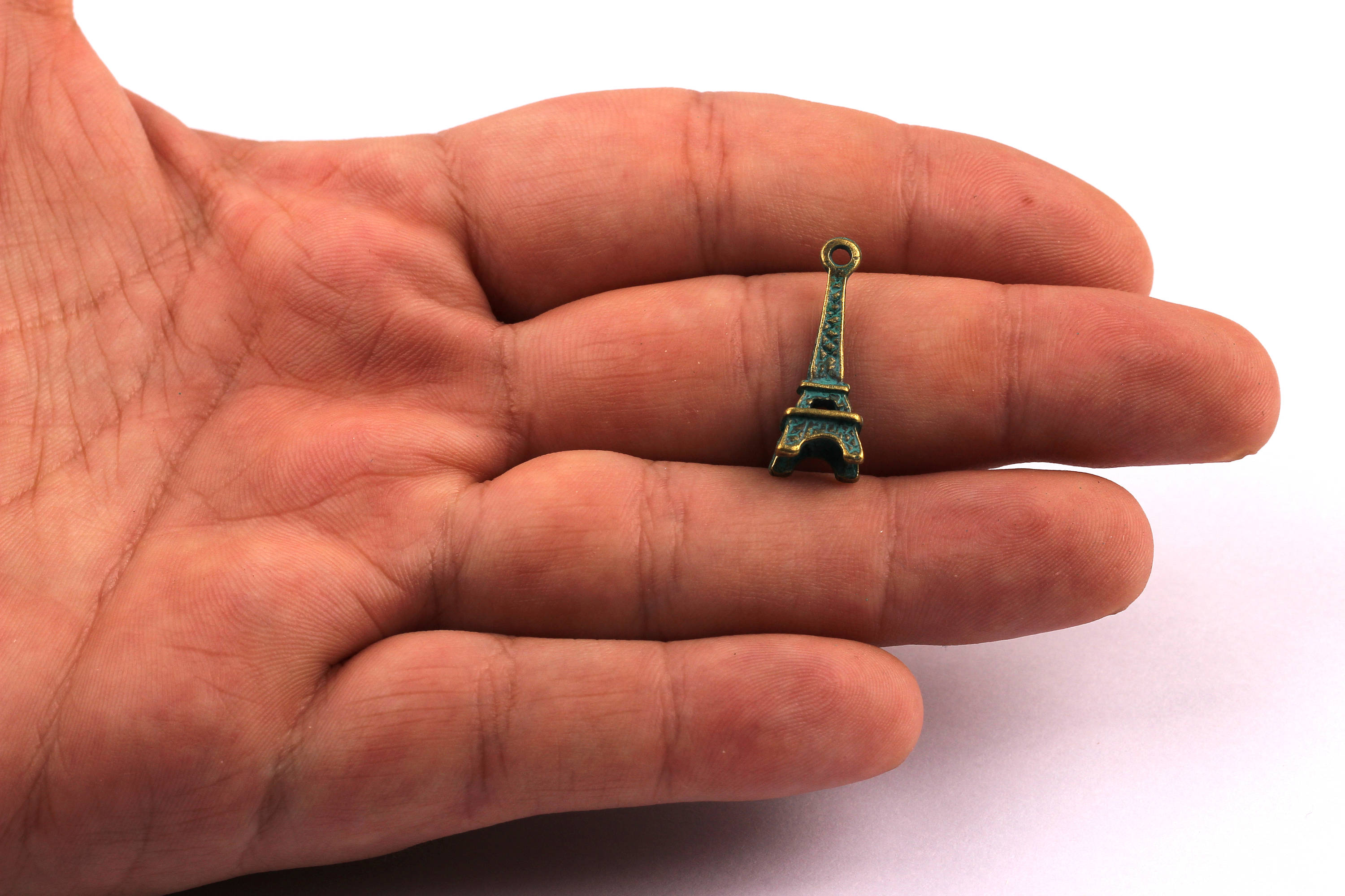 Faux Patina Pendant - Eiffel Shaped - Alloy Charms - Antique Bronze Tone Necklace - Zinc Alloy Beads - Jewelry Supplies - 20x8x2mm ZZ1047 - DOMEDBAZAAR