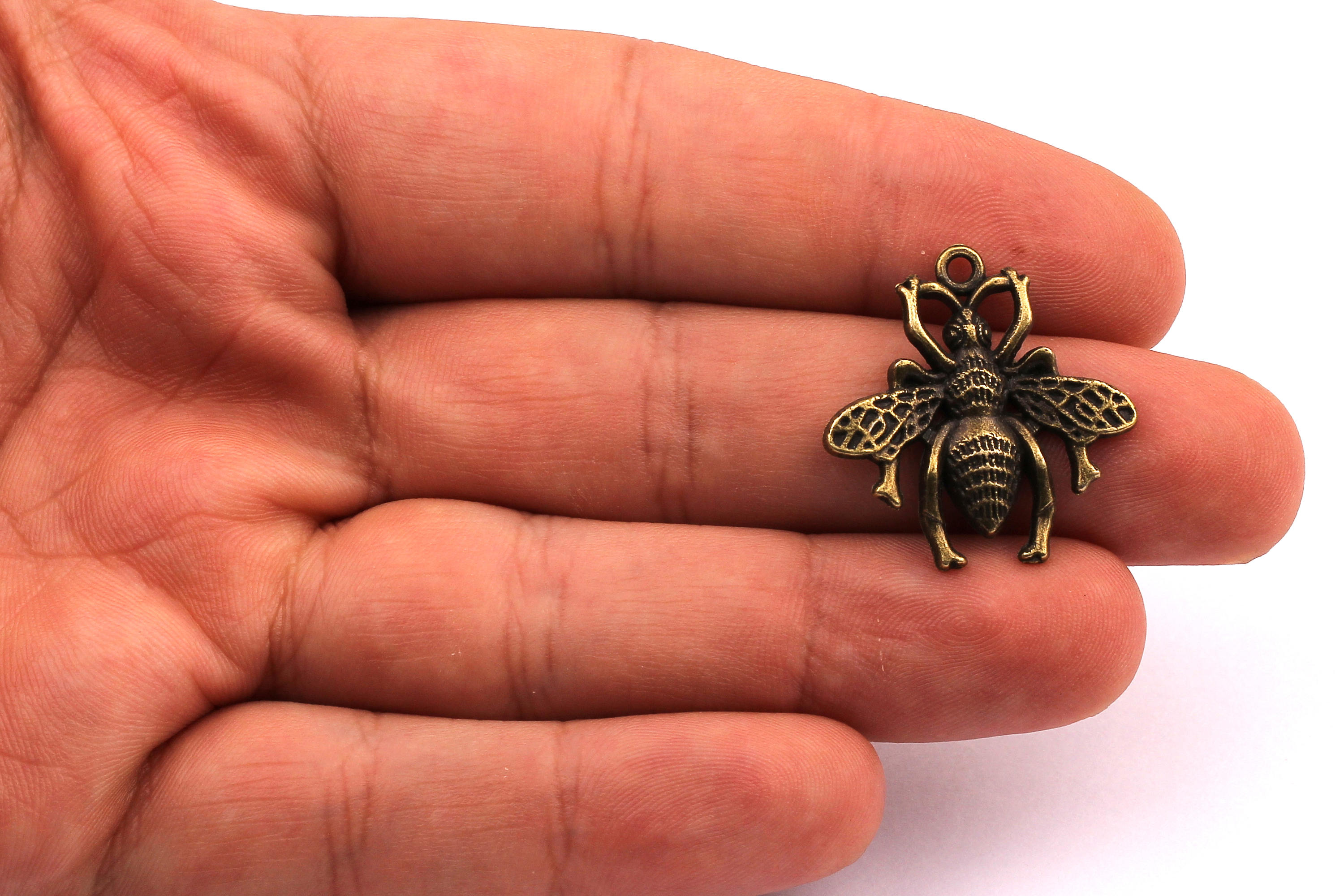 Zinc Alloy Pendant - Fly Shaped - Alloy Charms - Antique Bronze Tone Necklace - Zinc Alloy Beads - Jewelry Supplies - 25x25x3mm ZZ1131 - DOMEDBAZAAR