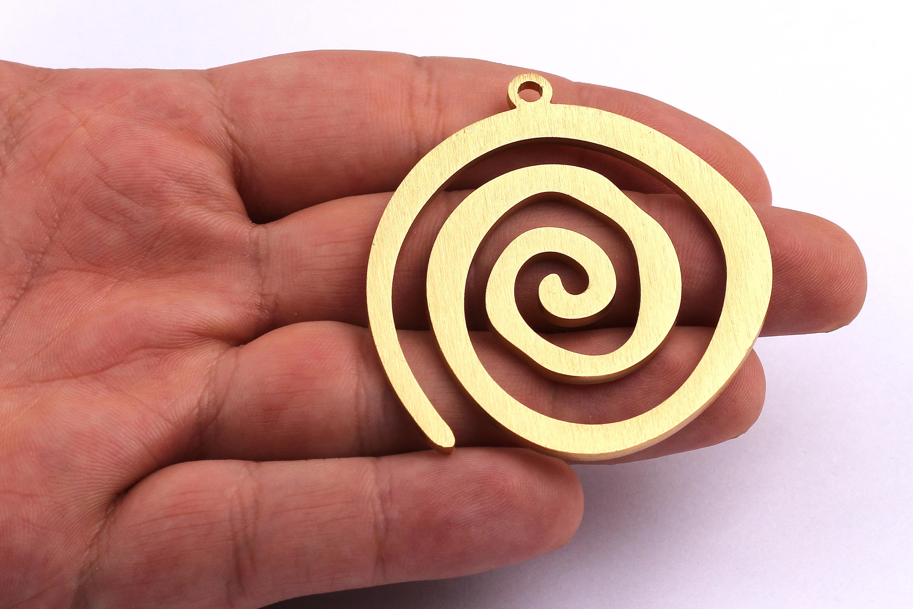 Anodized Aluminium Charms - Infinite Loop Shaped Pendant - Wall Decor - Gold Tone - Jewelry Supplies - 53x49x2mm - AA1022 - DOMEDBAZAAR
