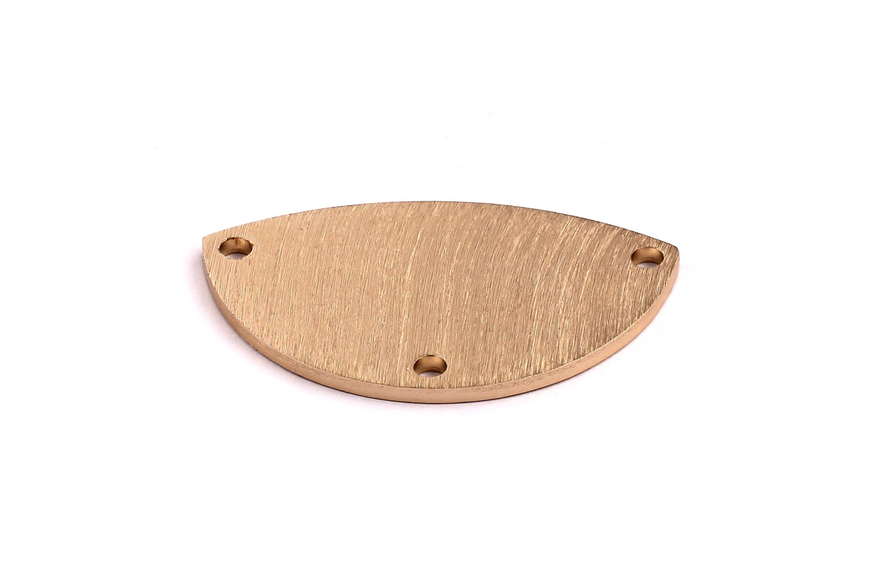 Aluminum Stamping Blank - Curvilinear Shaped Pendant - Anodized Aluminium Charms - Wall Decor - Gold Tone - 25x43x2mm - AA1032 - DOMEDBAZAAR
