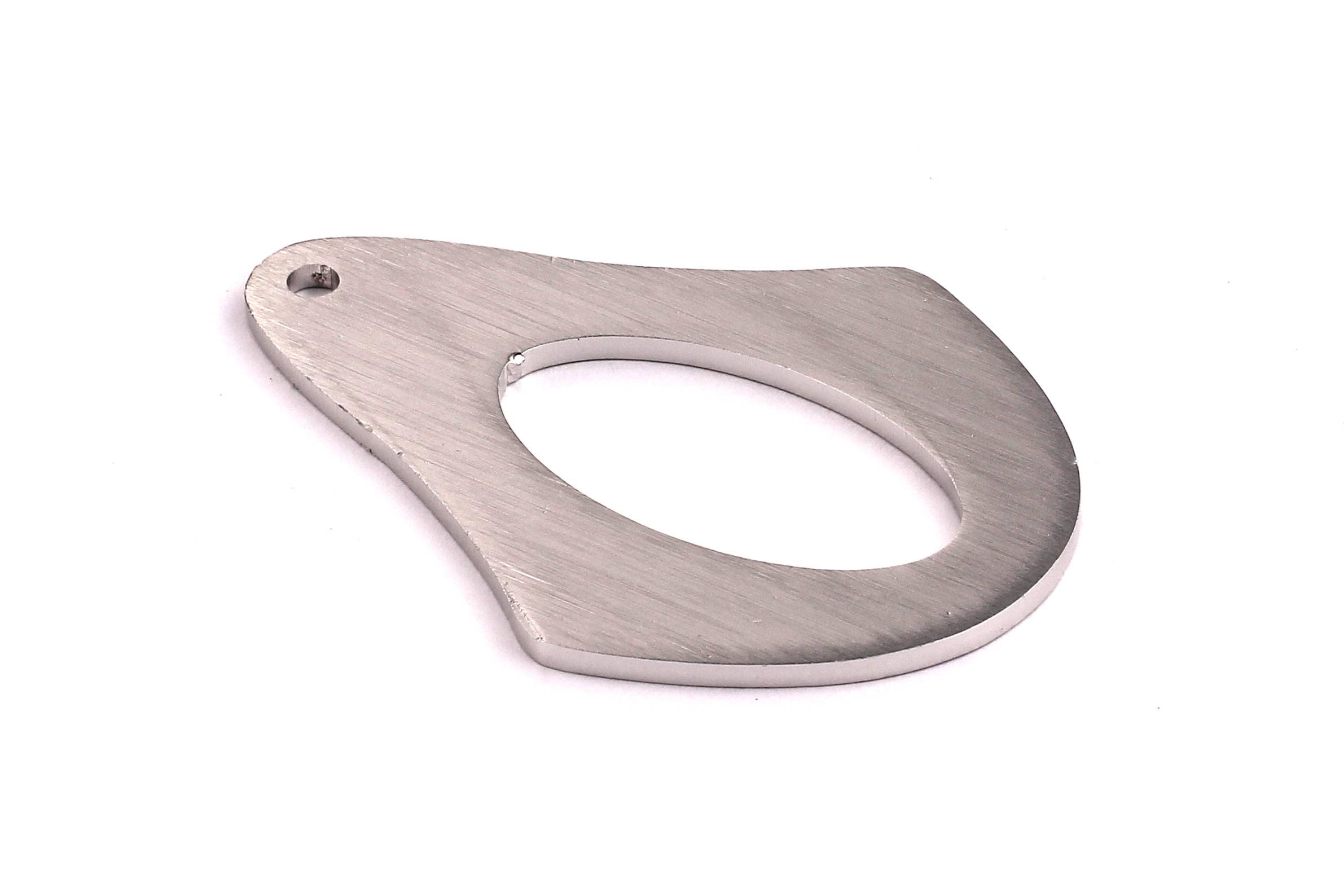 Aluminum Charms - Ellipse Hole Frame Shaped Pendant - Anodized Aluminium Charms - Wall Decor - Silver Tone -54x38x2mm - AA1058 - DOMEDBAZAAR