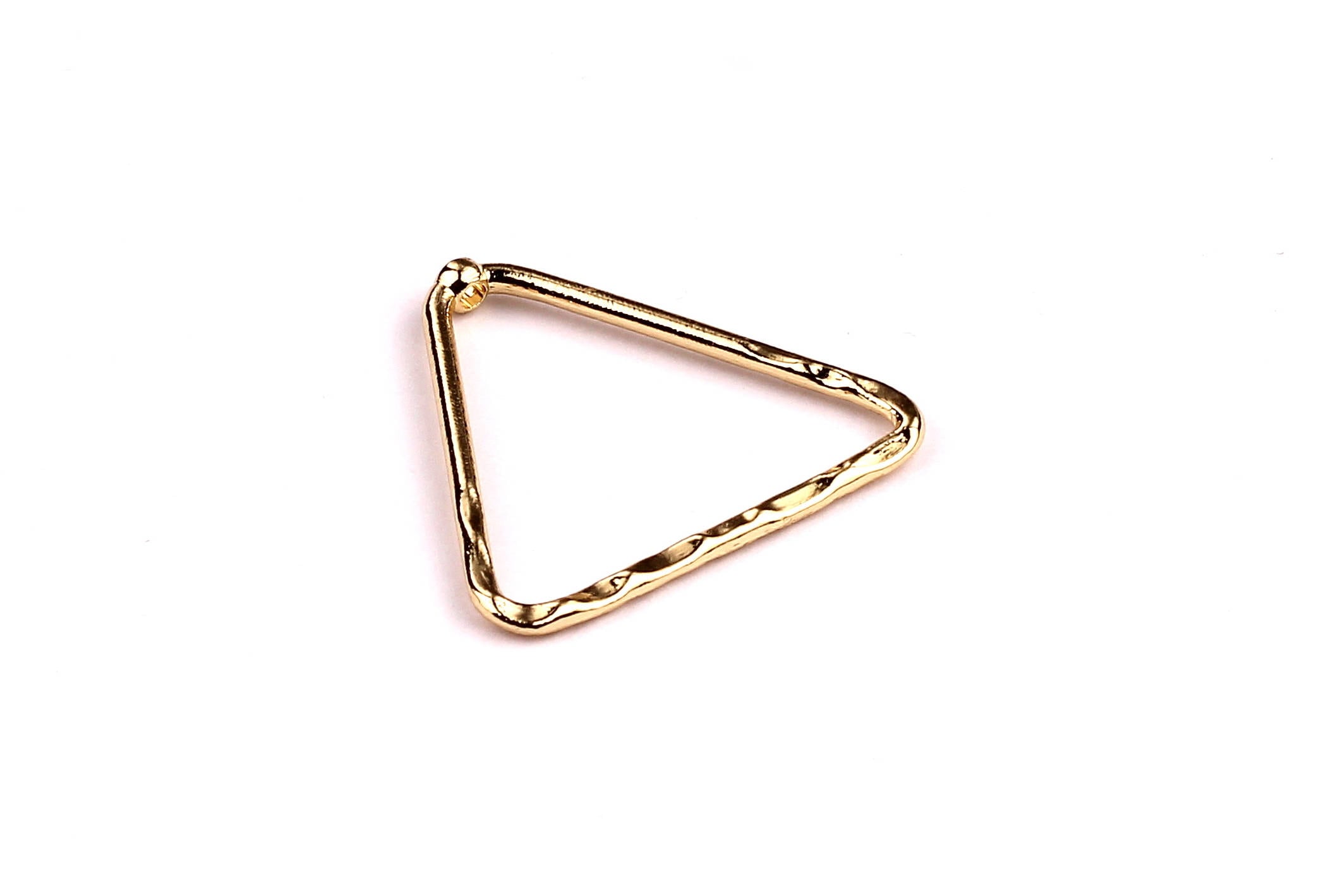 Triangle Shaped Charms- Zinc Alloy Earring Findings - Gold Tone - Alloy Pendant for Necklace - Jewelry Supplies - 25x26x1.6mm - ZZ1149 - DOMEDBAZAAR