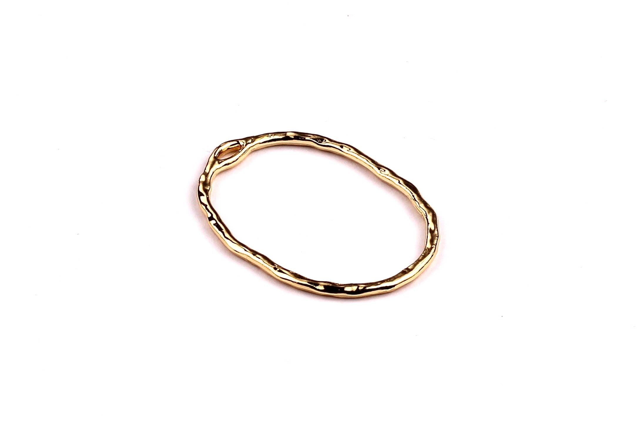 Ellipse Shaped Charms- Zinc Alloy Earring Findings - Gold Tone - Alloy Pendant for Necklace - Jewelry Supplies - 30x22x1.5mm - ZZ1150 - DOMEDBAZAAR