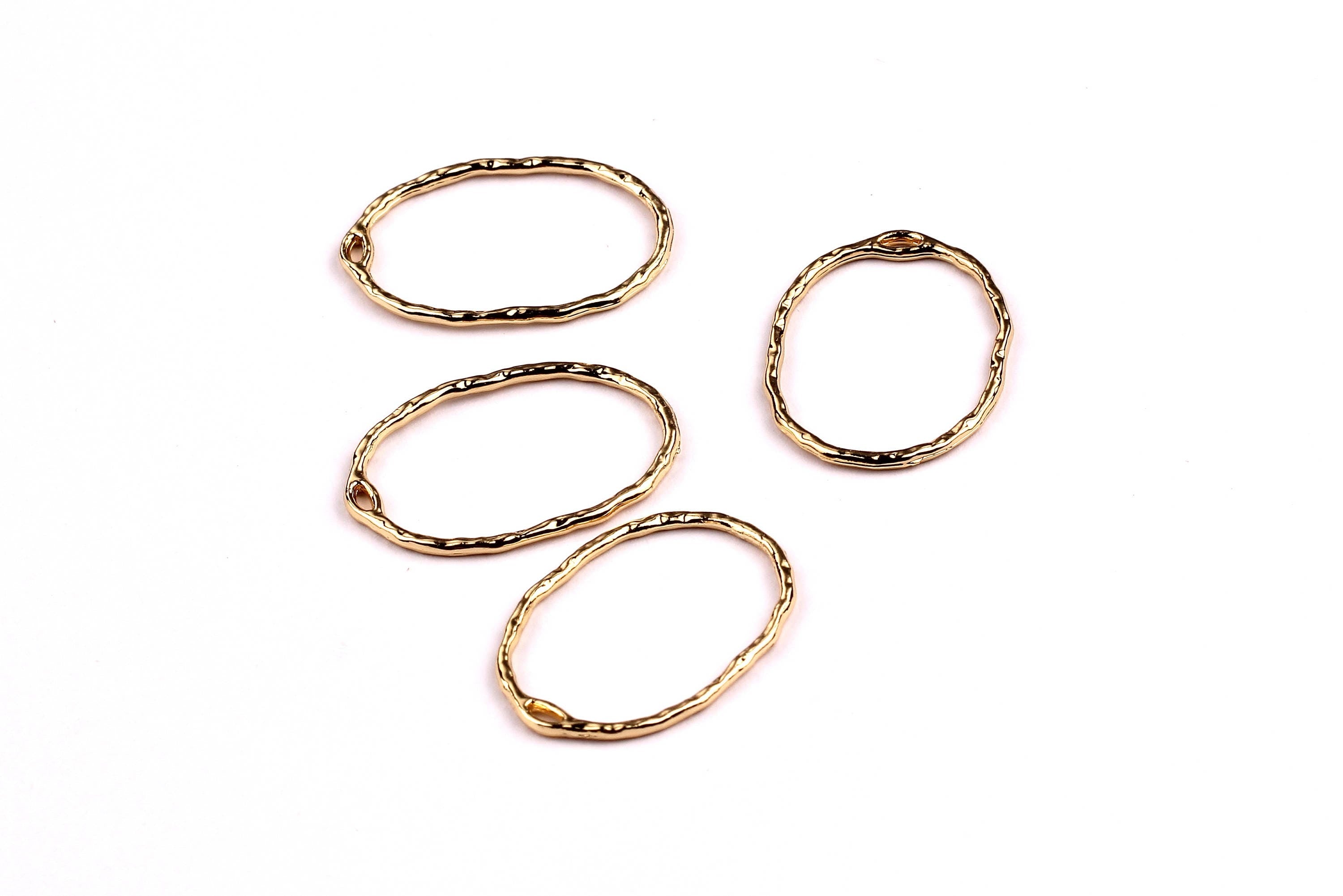 Ellipse Shaped Charms- Zinc Alloy Earring Findings - Gold Tone - Alloy Pendant for Necklace - Jewelry Supplies - 30x22x1.5mm - ZZ1150 - DOMEDBAZAAR