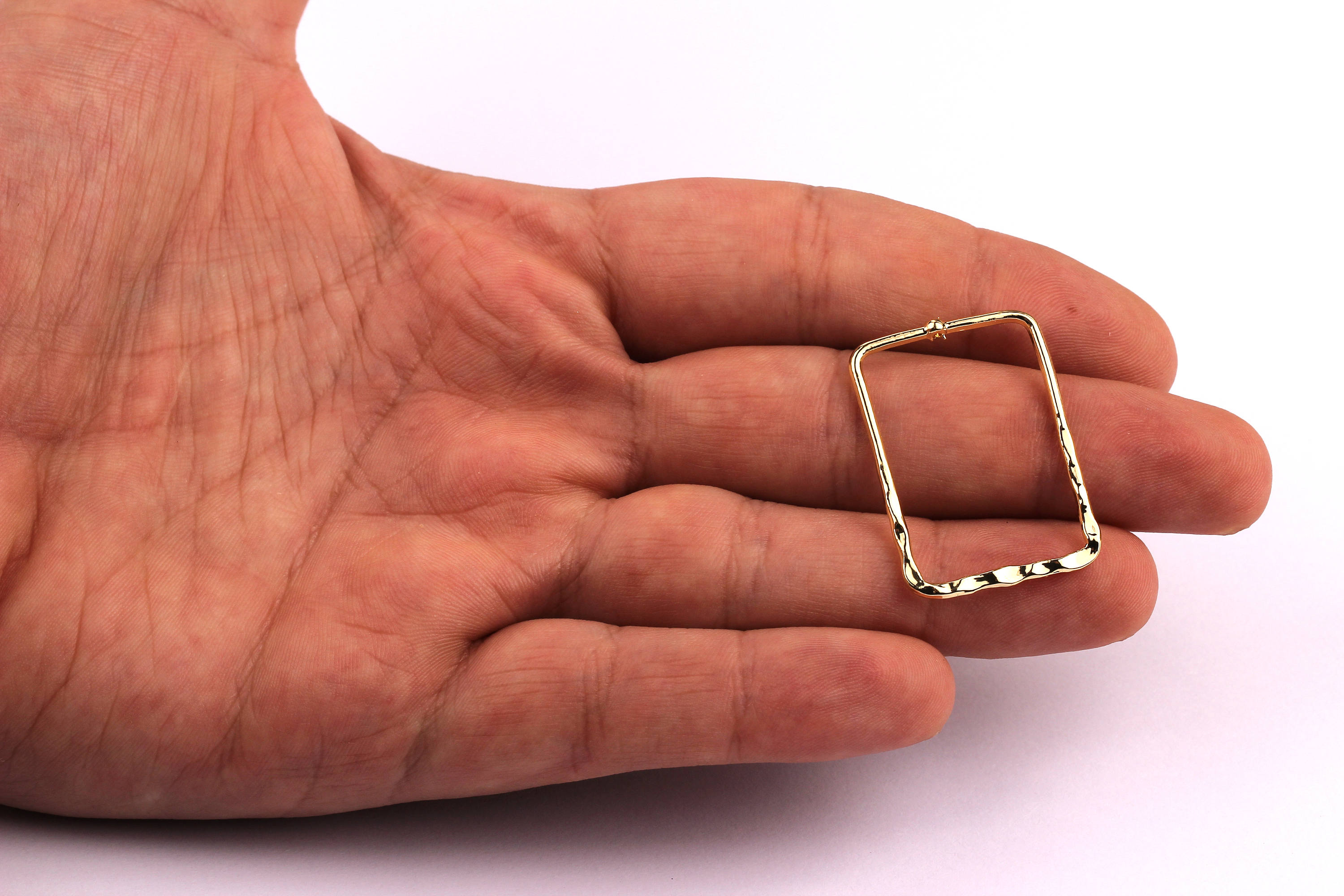 Rectangle Shaped Charms- Zinc Alloy Earring Findings - Gold Tone - Alloy Pendant for Necklace - Jewelry Supplies - 23x33x1.5mm - ZZ1151 - DOMEDBAZAAR