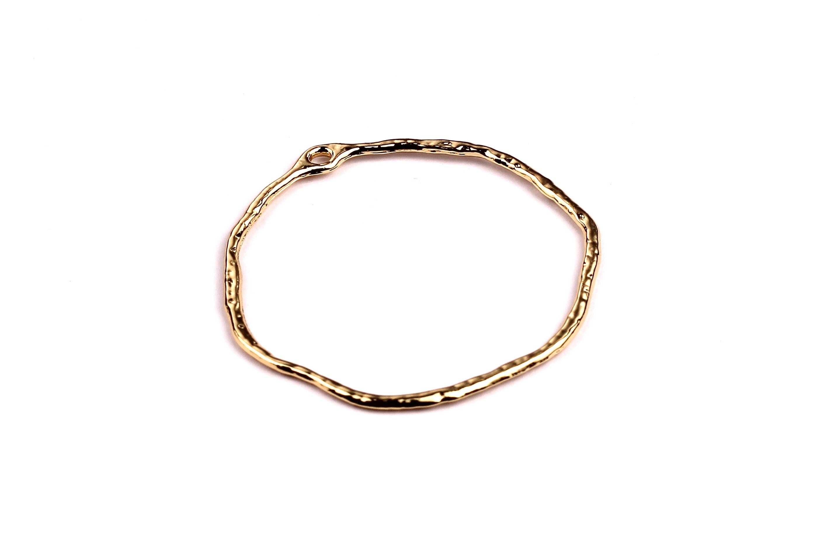 Circle Frame Shaped Charms- Zinc Alloy Earring Findings - Gold Tone - Alloy Pendant for Necklace - Jewelry Supplies - 42x44x1.3mm - ZZ1158 - DOMEDBAZAAR