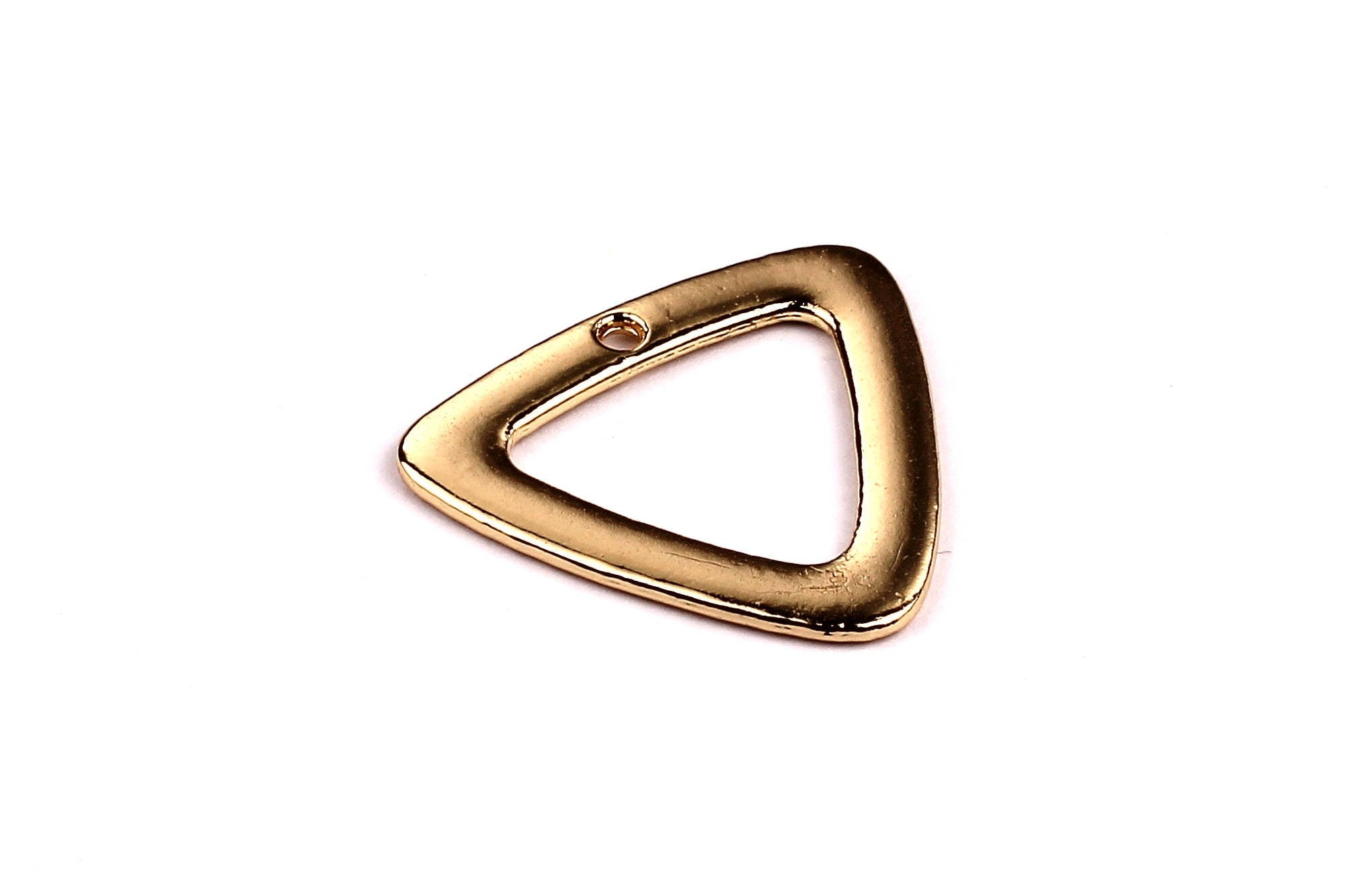 Triangle Shaped Charms- Zinc Alloy Earring Findings - Gold Tone - Alloy Pendant for Necklace - Jewelry Supplies - 25x26x1.4mm - ZZ1163 - DOMEDBAZAAR