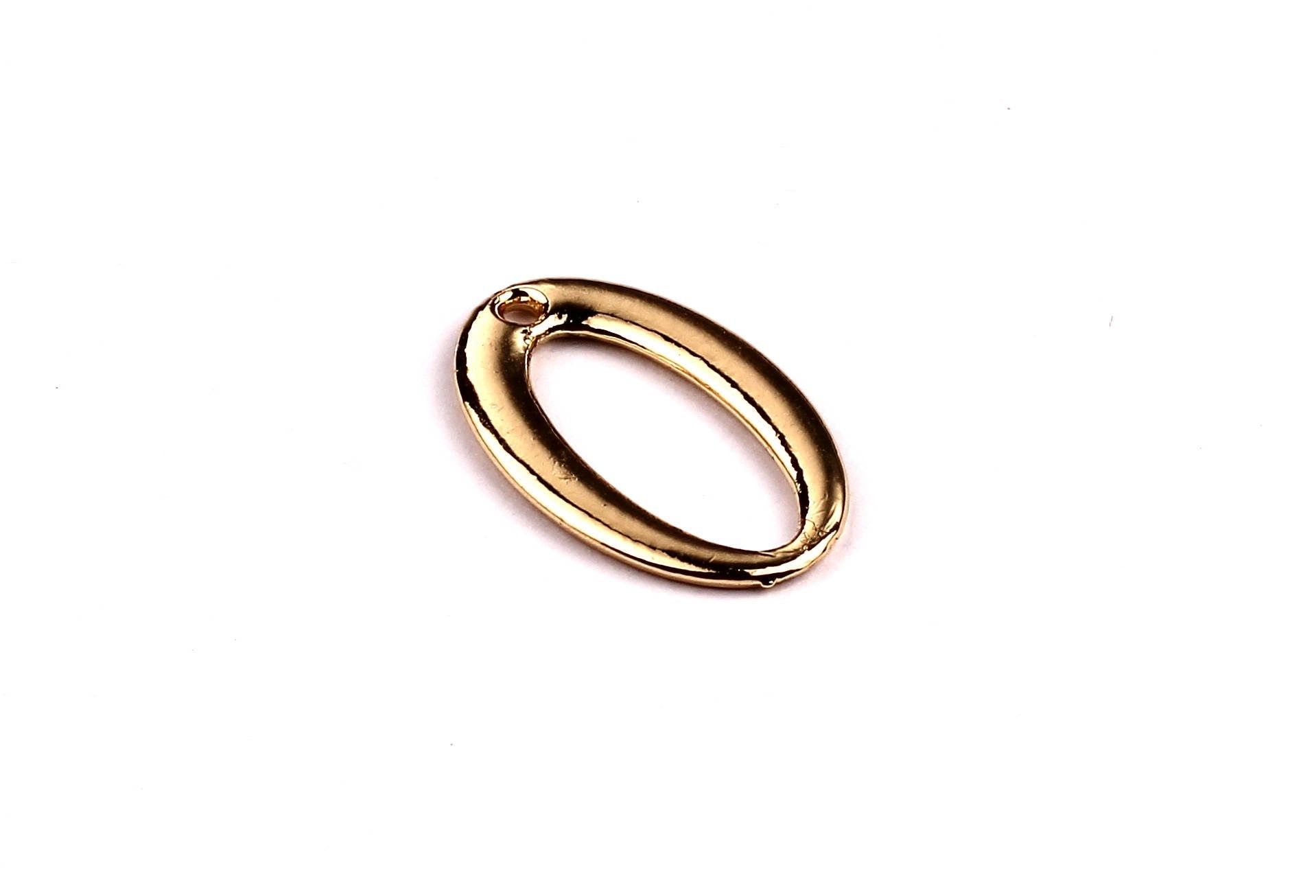 Ellipse Shaped Charms- Zinc Alloy Earring Findings - Gold Tone - Alloy Pendant for Necklace - Jewelry Supplies - 22x14x1.6mm - ZZ1164 - DOMEDBAZAAR