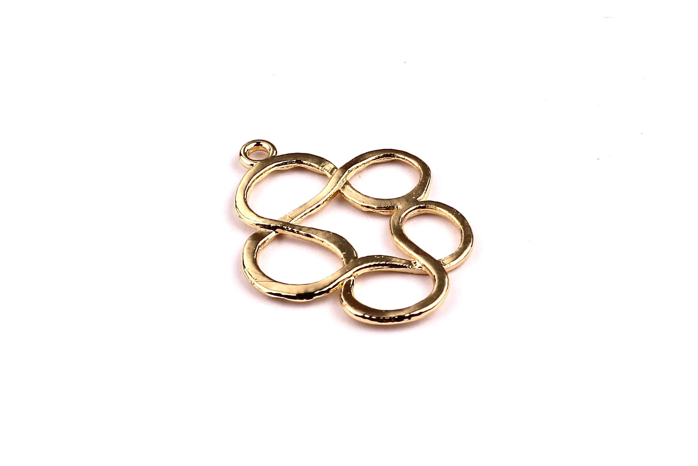 Swirl Star Shaped Charms- Zinc Alloy Earring Findings - Gold Tone - Alloy Pendant for Necklace - Jewelry Supplies - 31x24x1.4mm - ZZ1179 - DOMEDBAZAAR