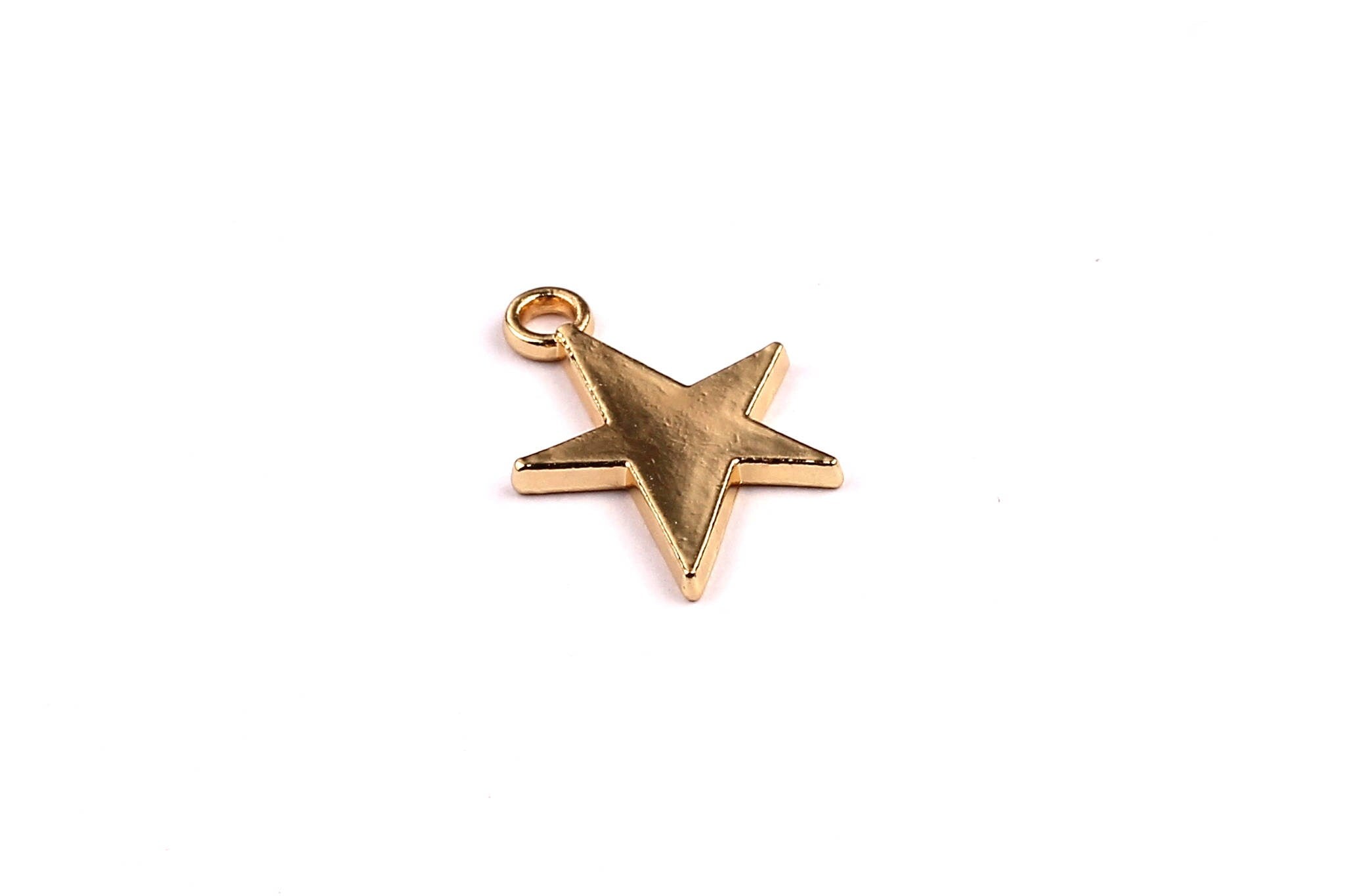Star Shaped Charms- Zinc Alloy Earring Findings - Gold Tone - Alloy Pendant for Necklace - Jewelry Supplies - 22x14x1.5mm - ZZ1180 - DOMEDBAZAAR